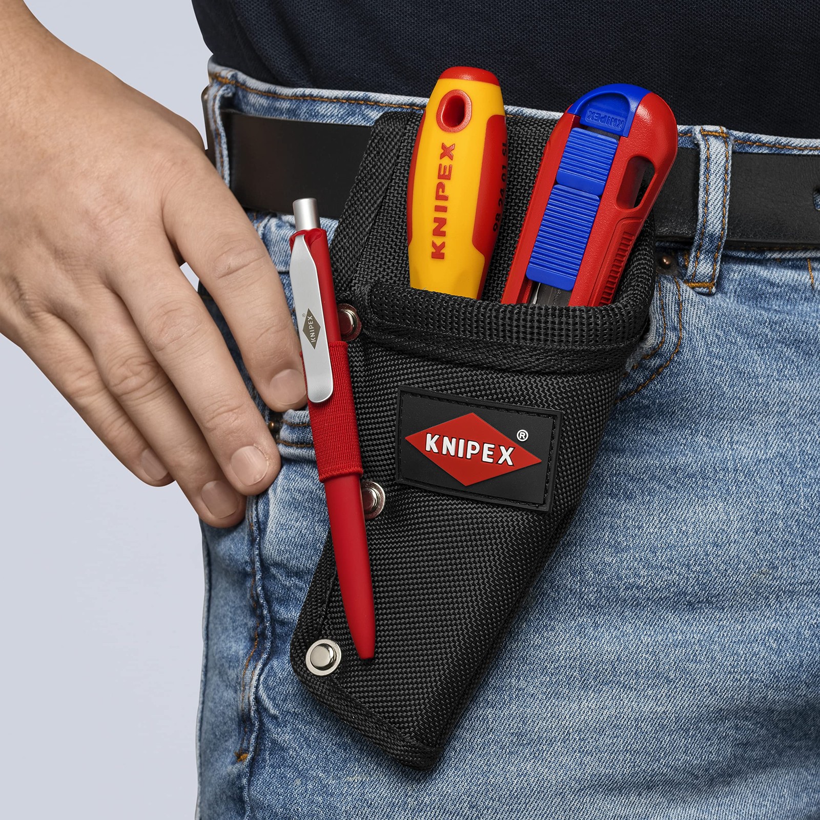 Black Utility Holster Pouch Durable Polyester Tool Pouch for Electricians Shears