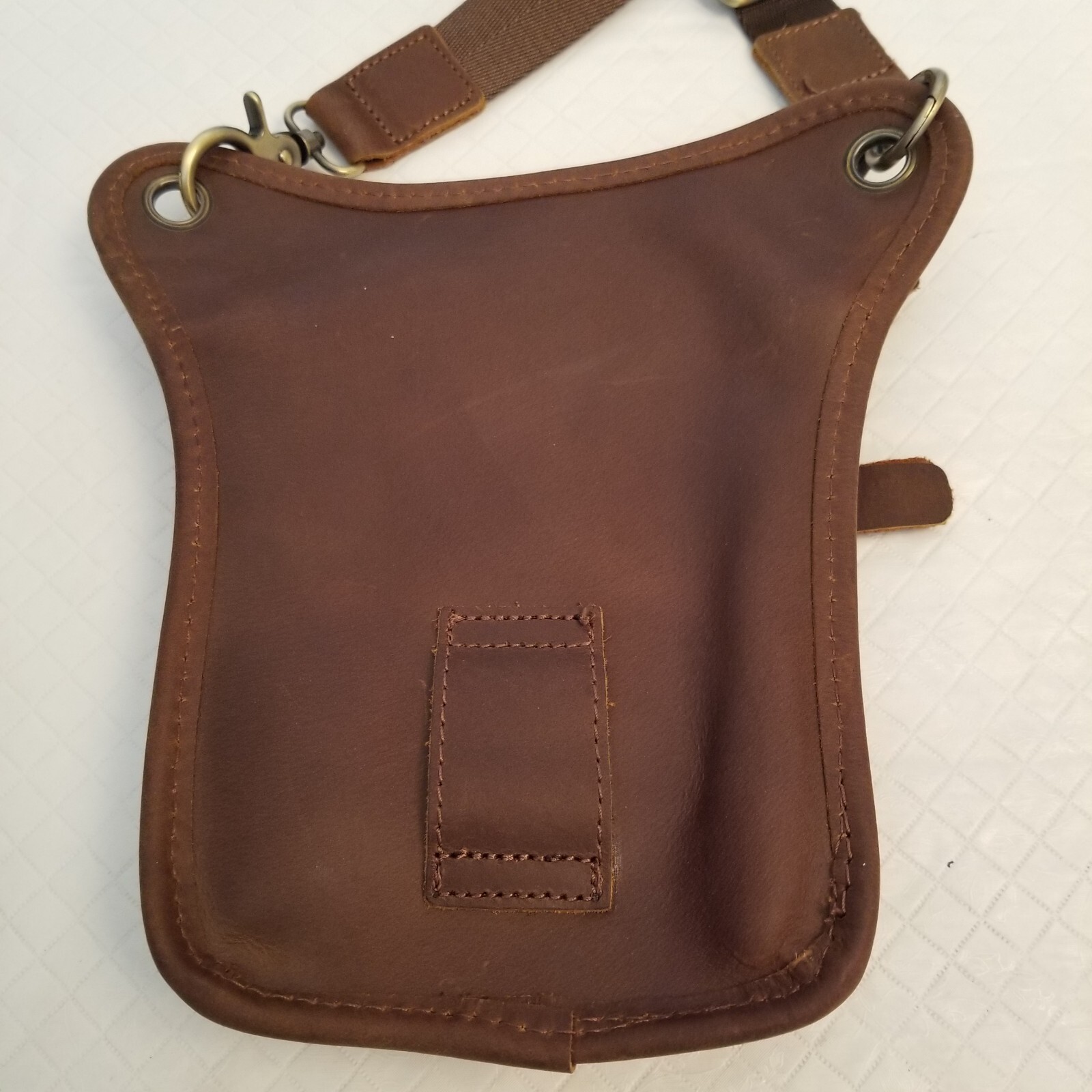 Professional Barber Hair Stylist Belt Bag Tool Bag Pouch Natural Leather Brown