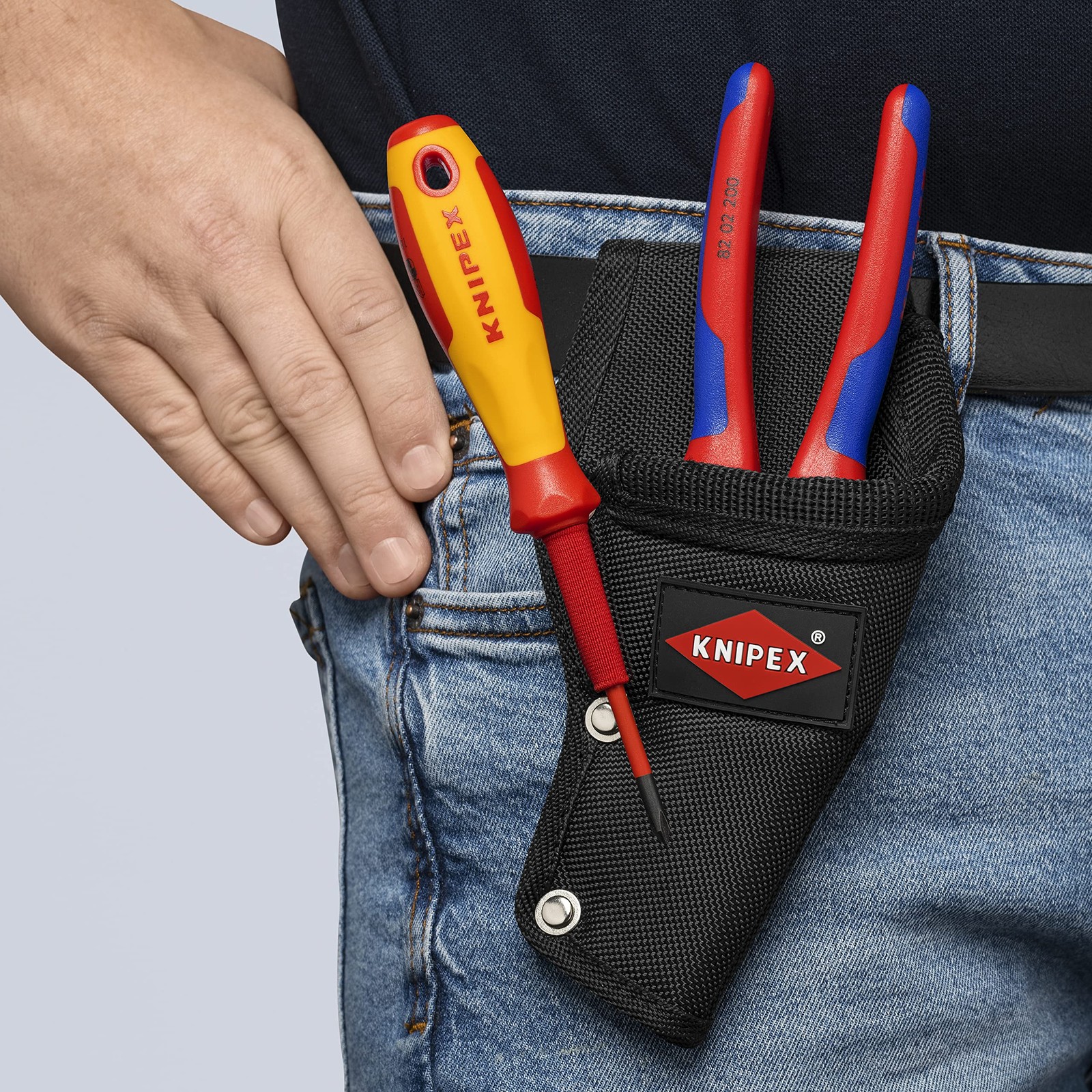 Black Utility Holster Pouch Durable Polyester Tool Pouch for Electricians Shears