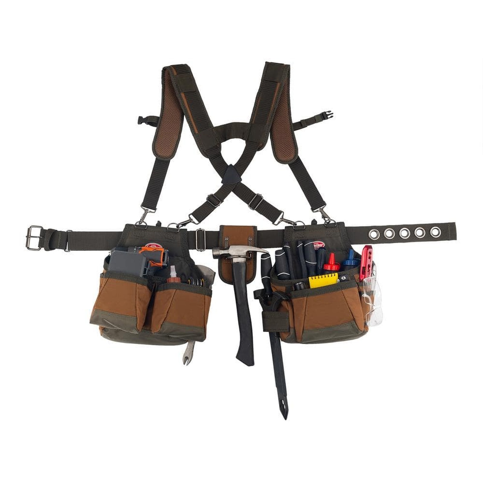 BUCKET BOSS 23 in. 10-Pocket Airlift Suspension Rig Tool Belt