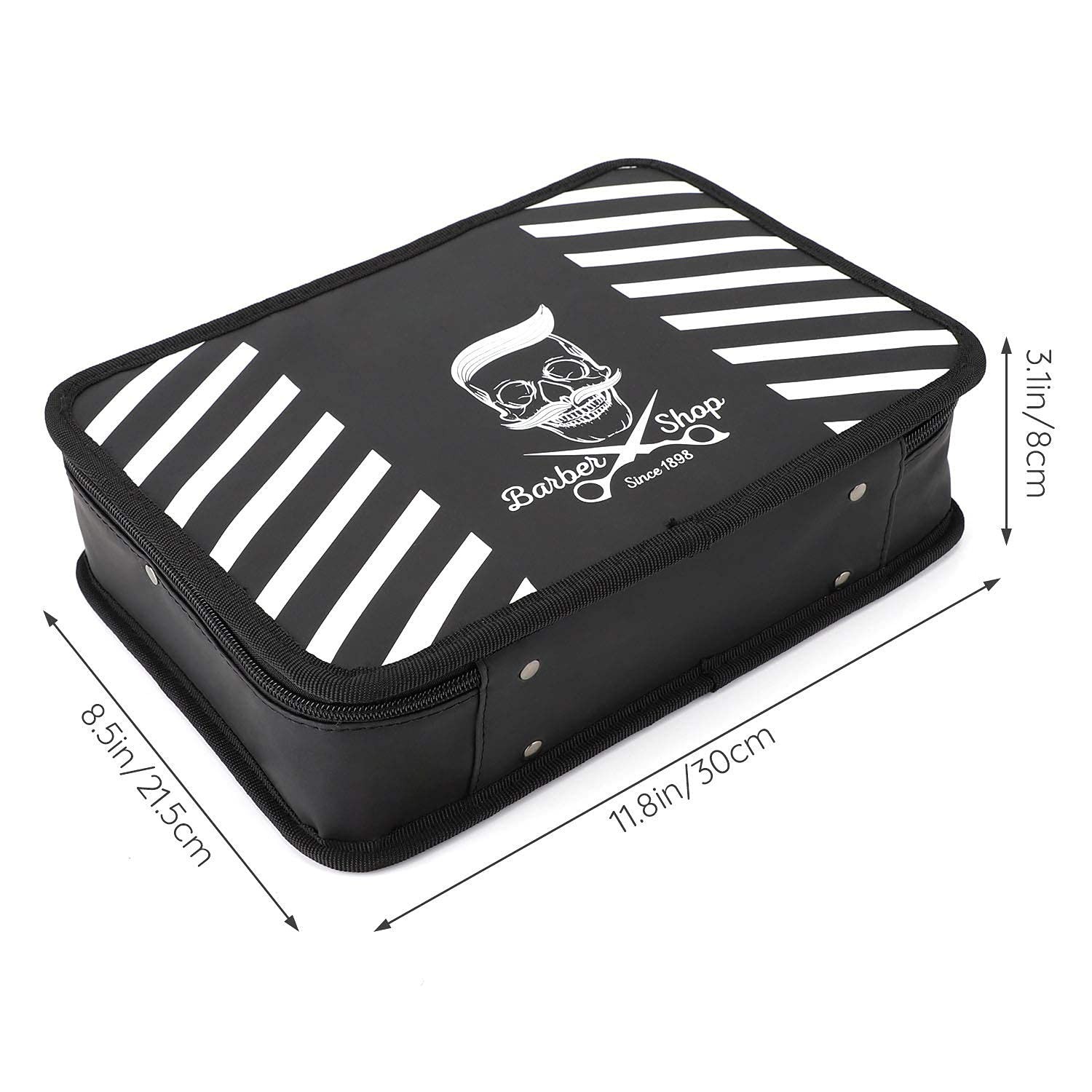 Chic Barber Carrying Case: 11.8×8.5in Travel Tool Organizer for Styling Tools