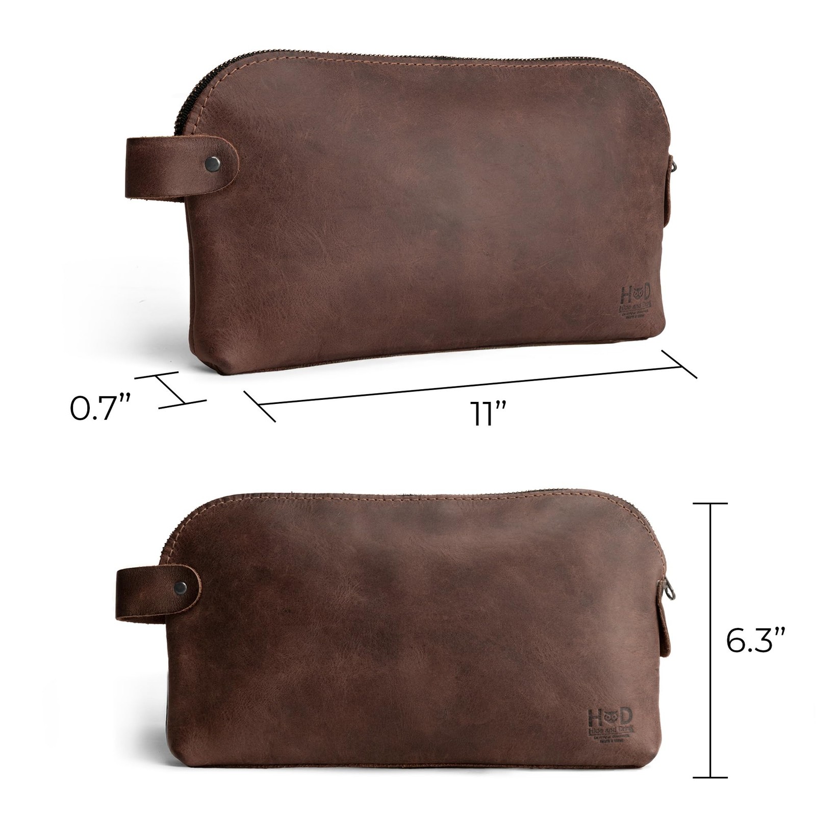 Hide & Drink, Large Rustic All Purpose Dopp Kit Utility Bag for Cords & Charg…