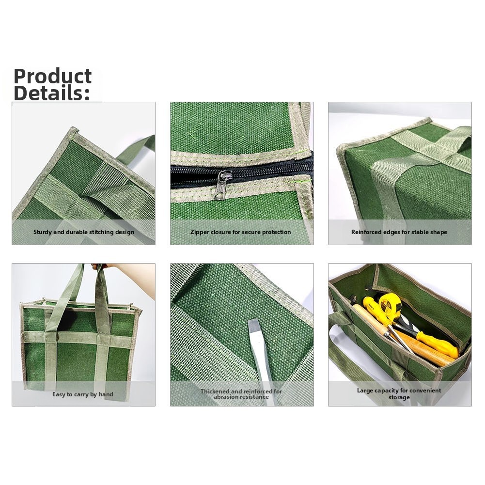 Multi Functional Canvas Tool Kit with Spacious Storage and Reinforced Stitching