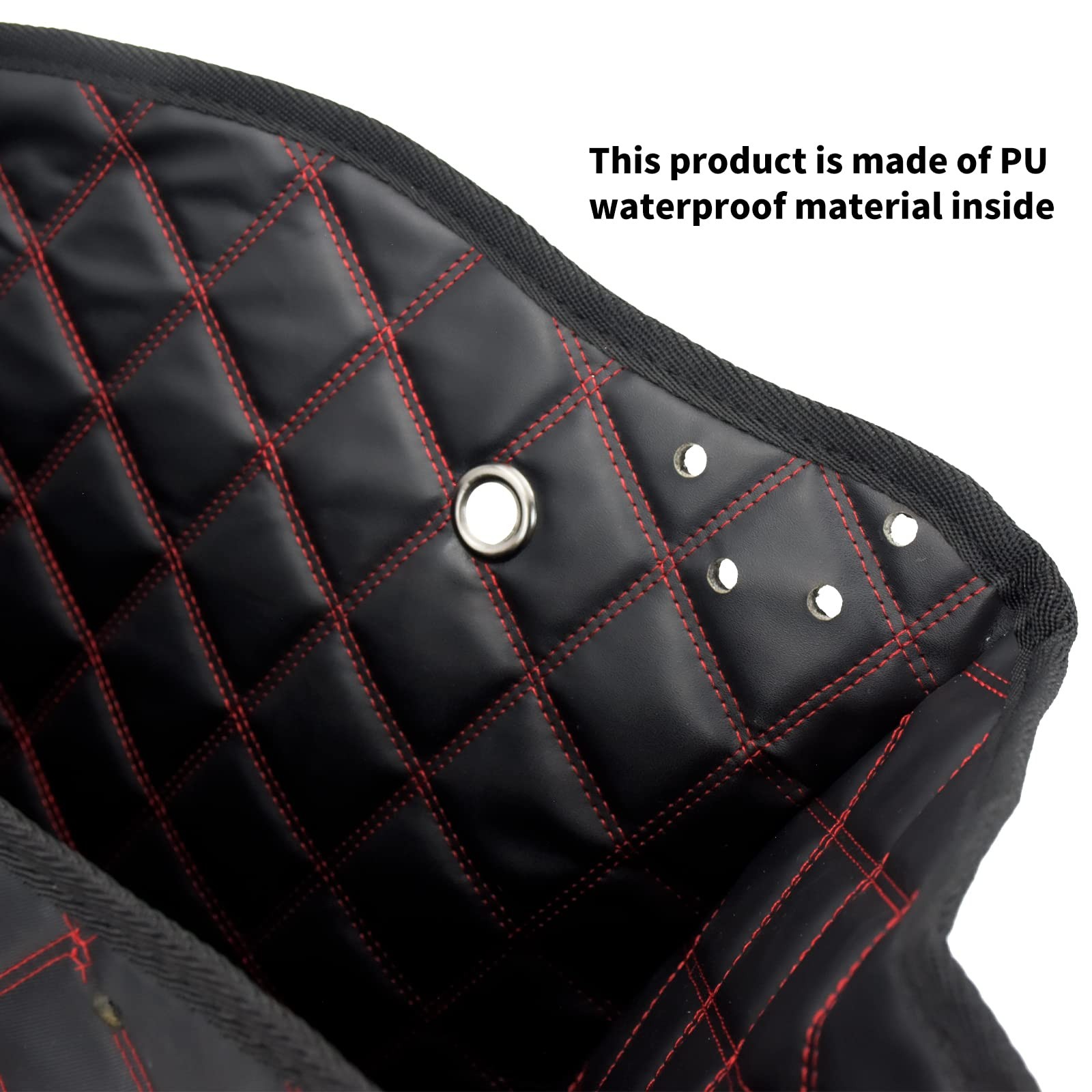 motosikleta Saddlebag Liners Carpet Insert with Red Stitching for Non-Stretch…