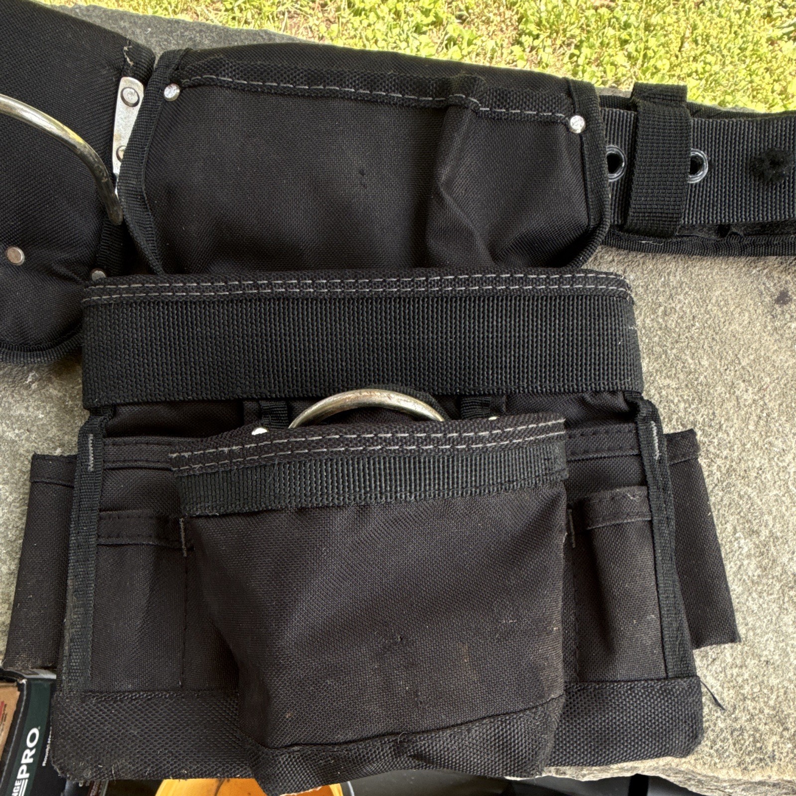 McGuire-Nicholas MN Adjustable Fabric Tool Belt w/ Multiple Pouches Black