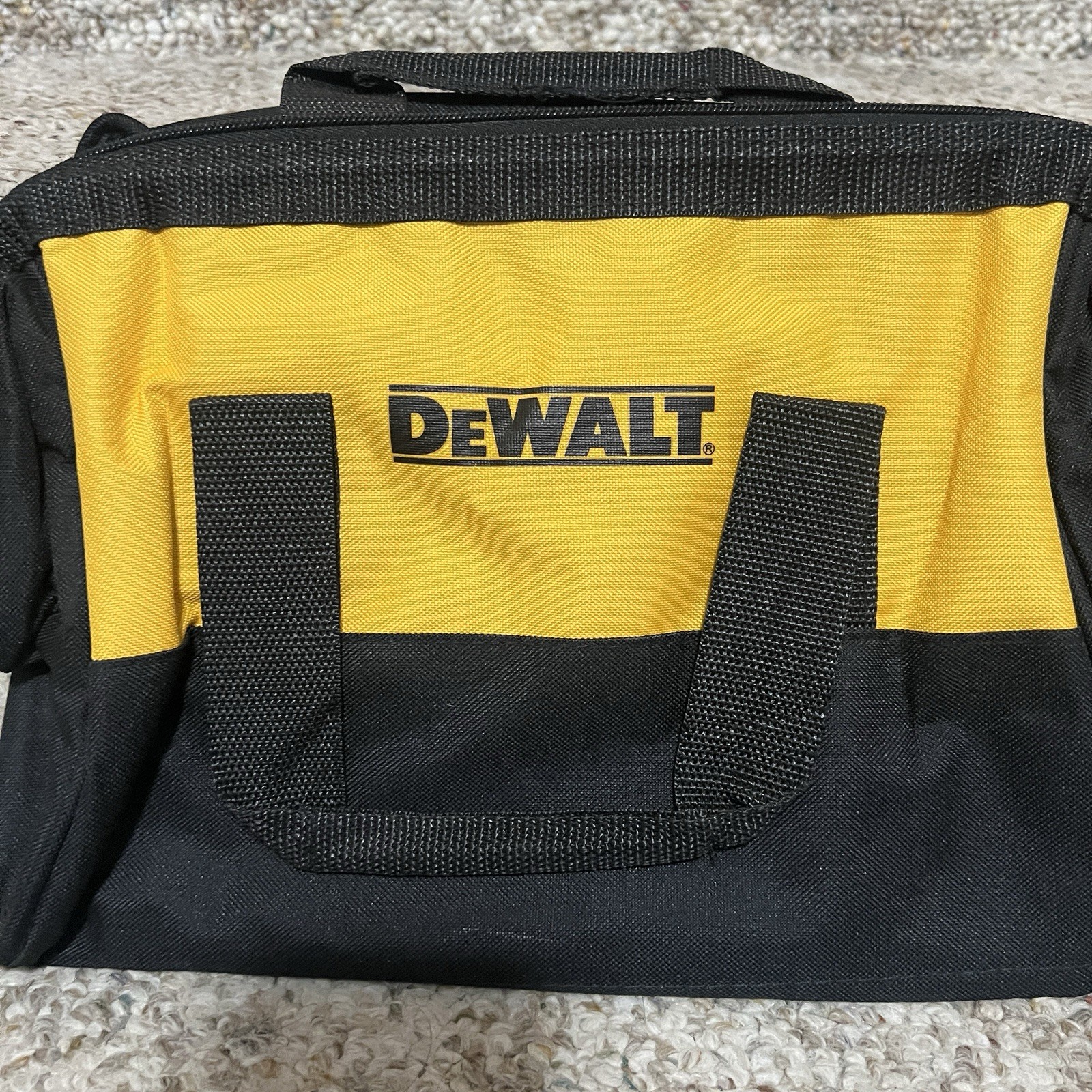 x2 DeWalt Tool Bag Heavy Duty Black and Yellow 12 Inch Portable Storage