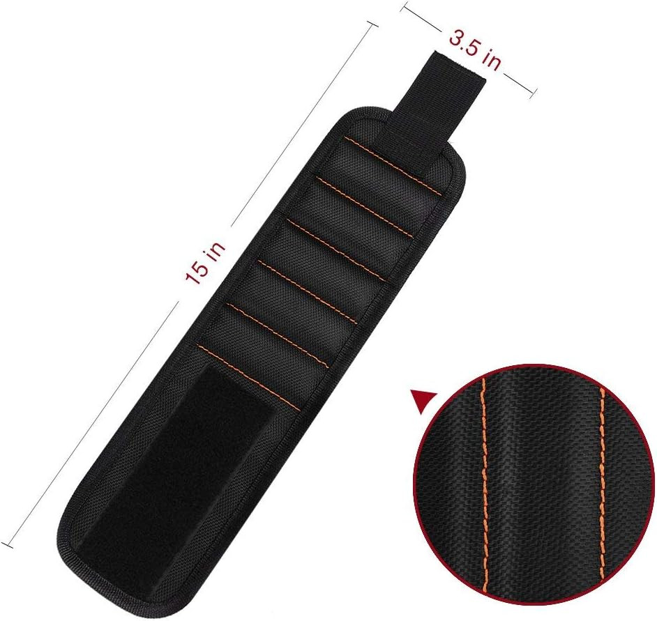 GOOACC G0010A 2 Pack 15 Magnetic Wristband Holding Screws Nails Drill Bits Gadge