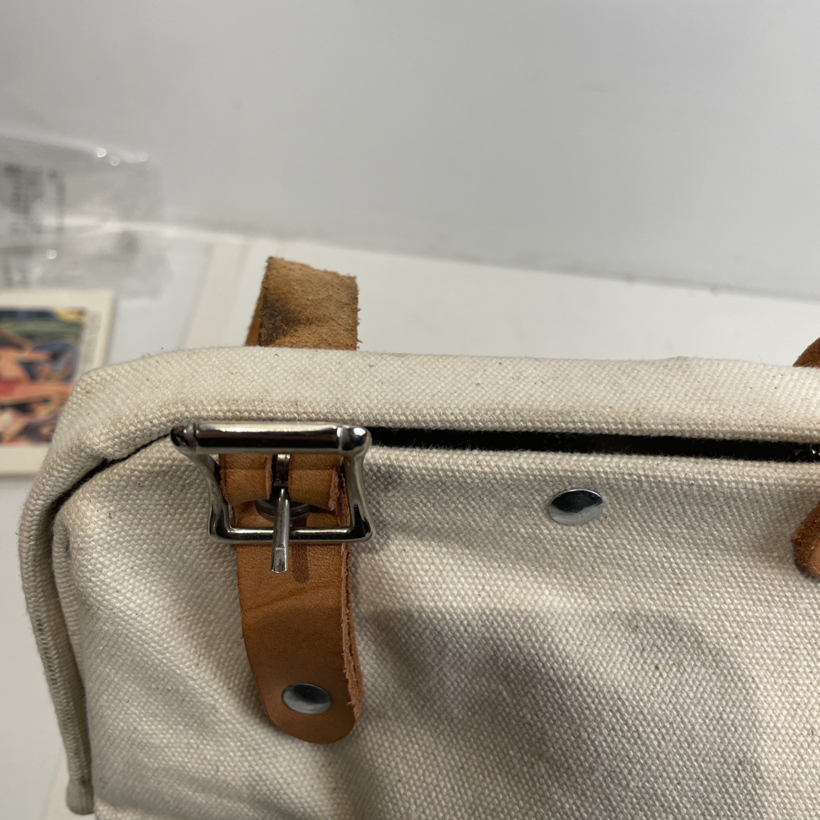 Klein Tools 5102-16 Canvas Tool Bag Wide Mouth Heavy Duty USA Needs Repair