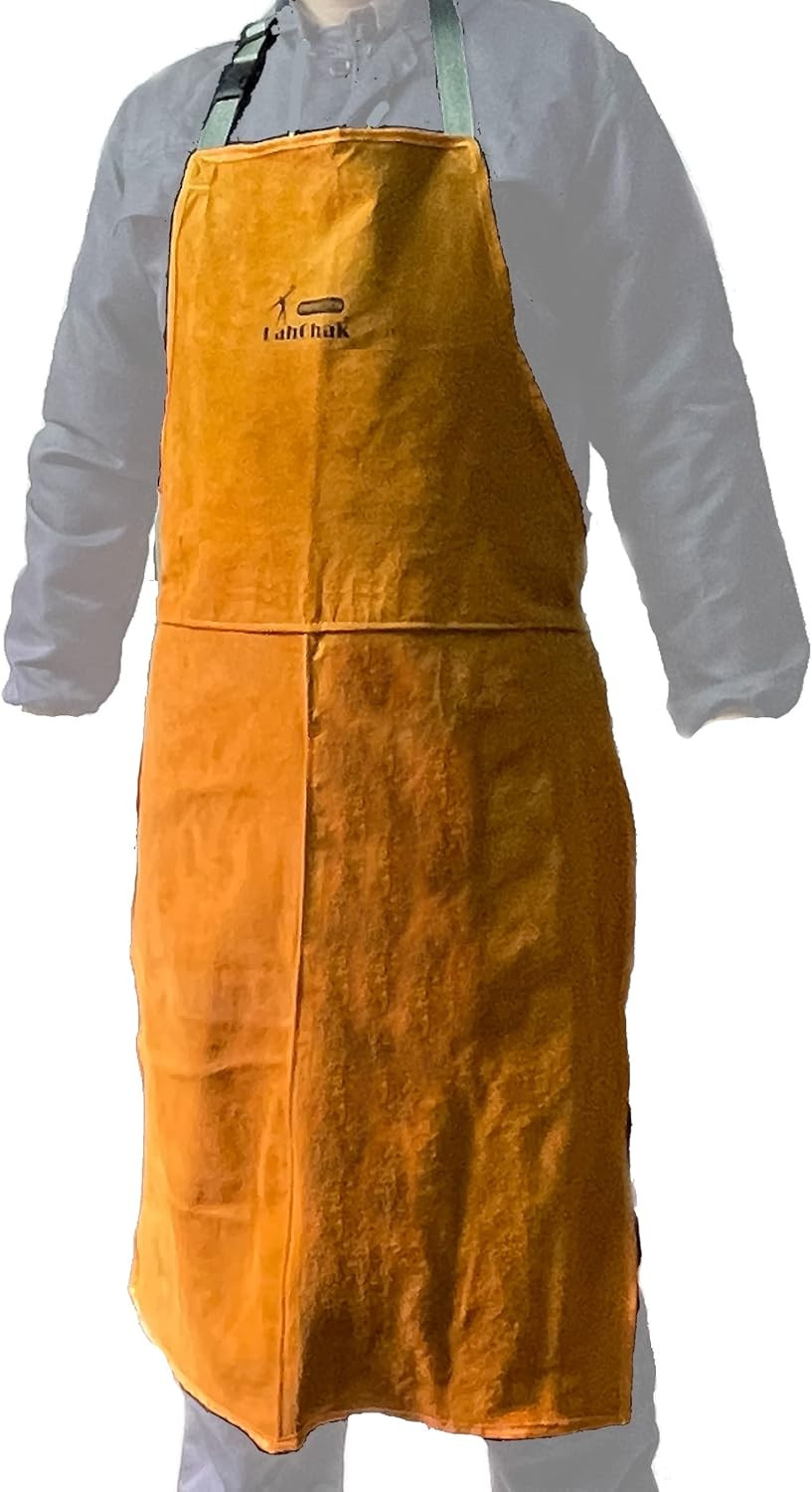 Leather Work Shop Apron, Buckle Straps, Heat & Flame Resistant Welding Apron