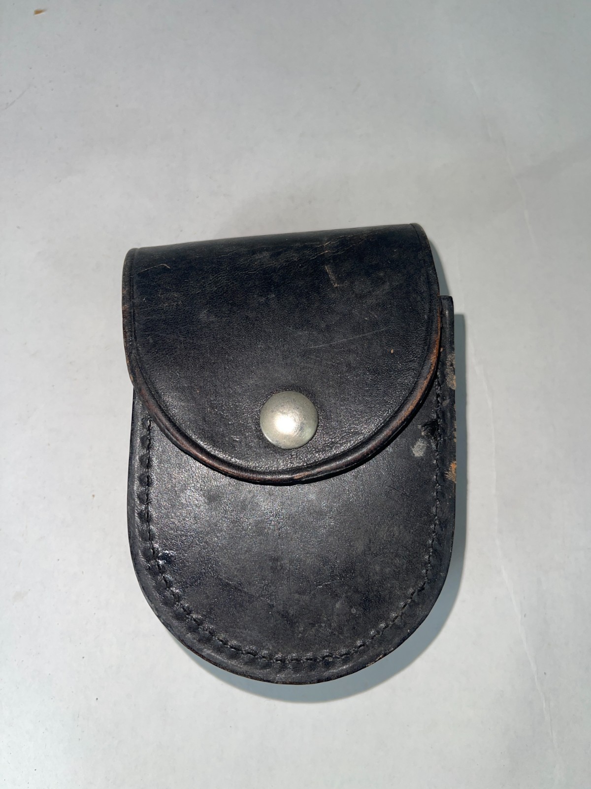 Vintage Kroll Inc. Leather Belt Pouch 4x4x2 Black Snap Case USA Made