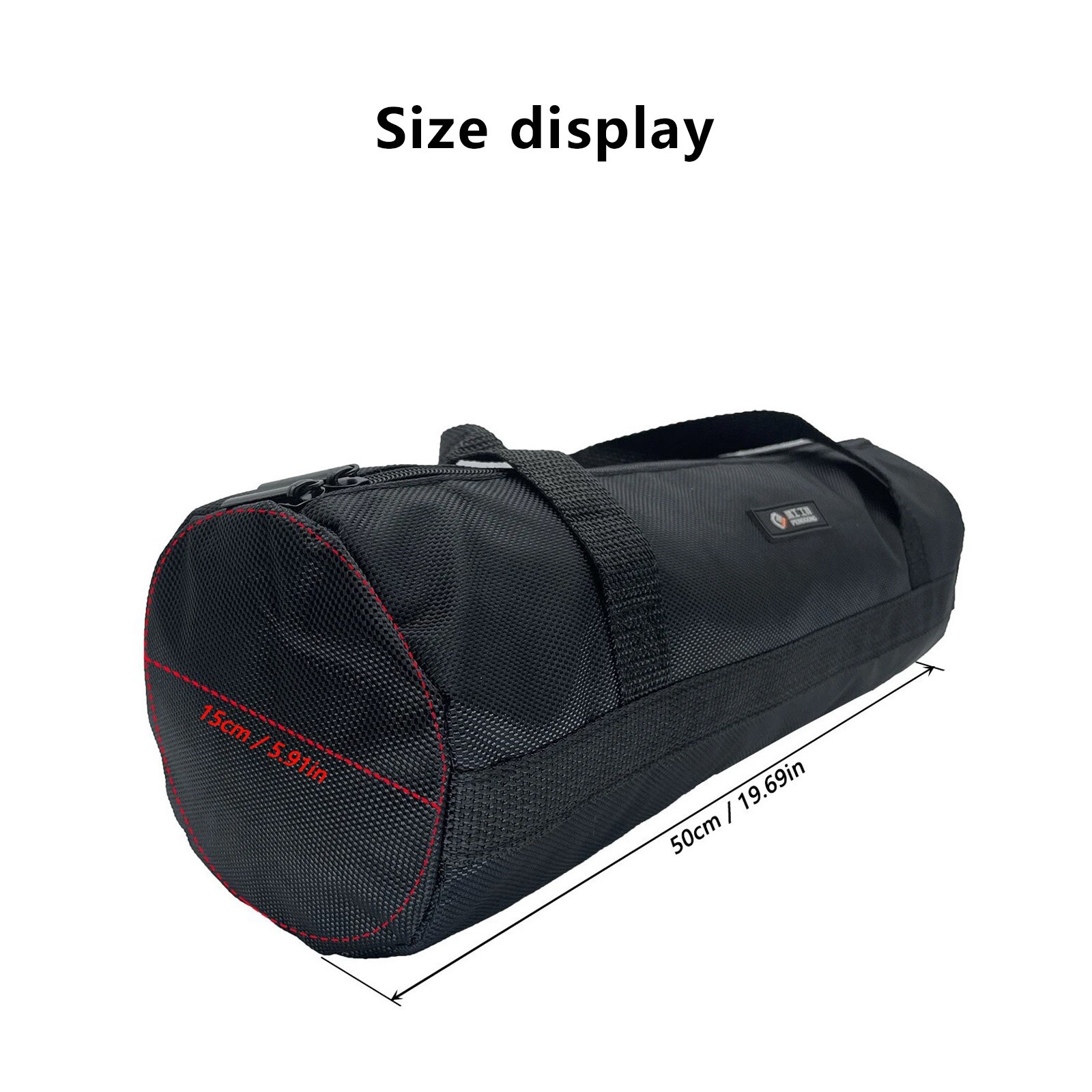 20inch Black Tool Bag with Zippers Multi Purpose Waterproof Storage easy carry