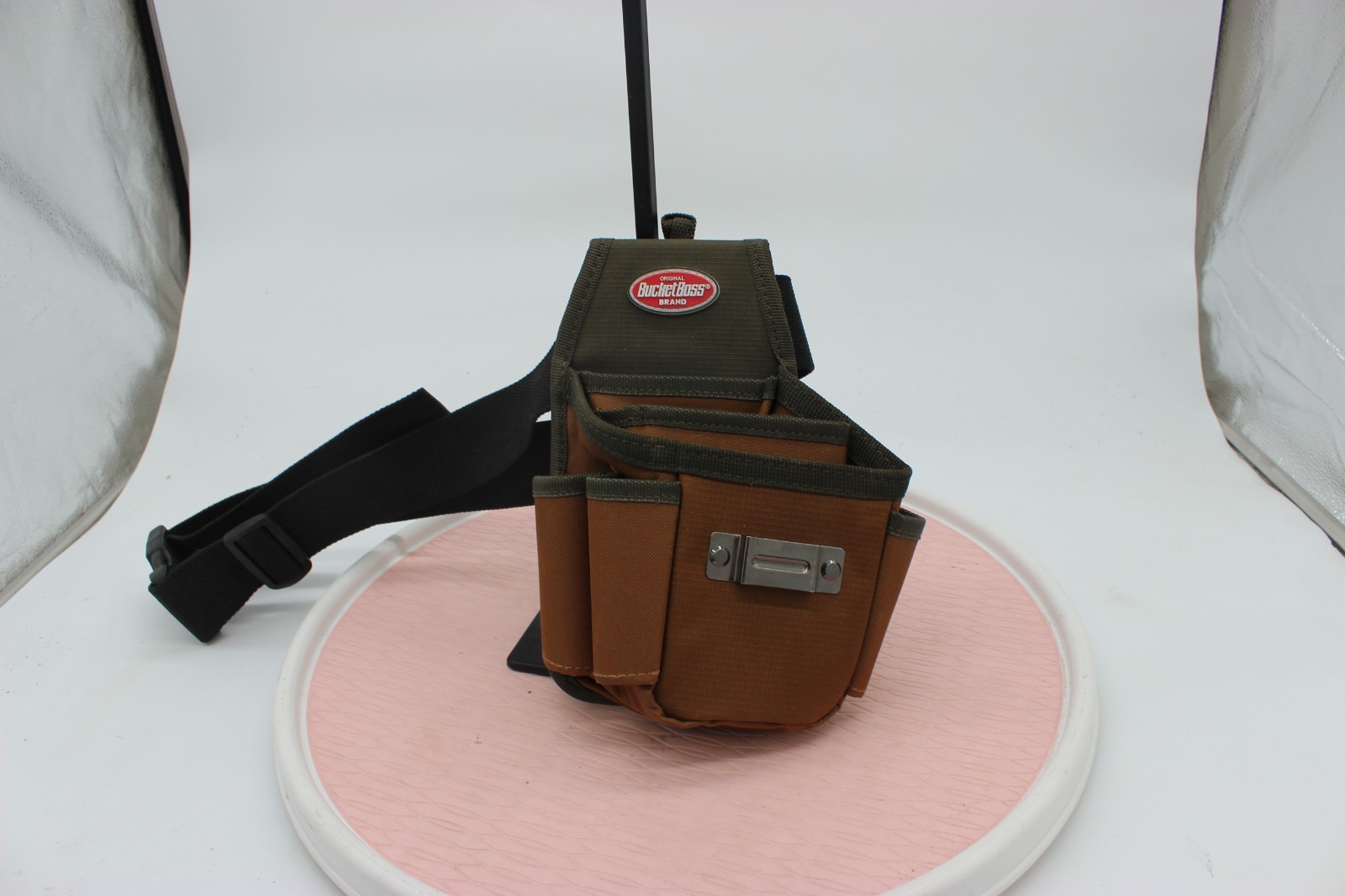 Bucket Boss Tool Pouch WITH Belt Tool Sheath GREEN Polyester 6 Pockets