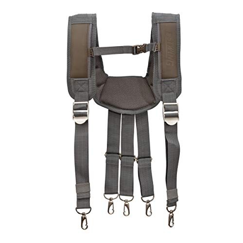 Cooling Mesh Padded Tool Belt Suspenders, Durable, Steel Hardware, Chest 1
