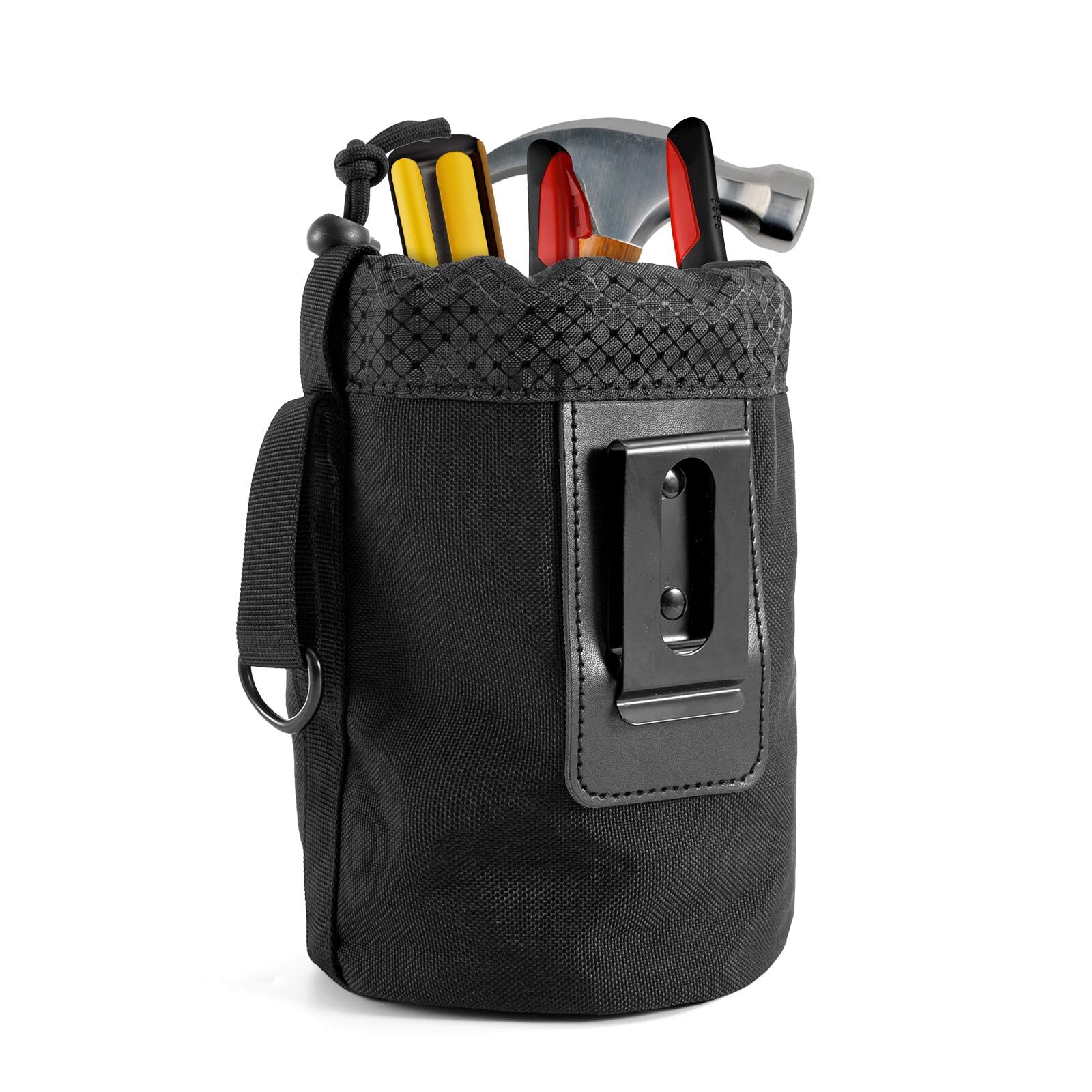 Modular Clip-On Nail & Screw Work Pouch for Tool Belts Vests Panels Black