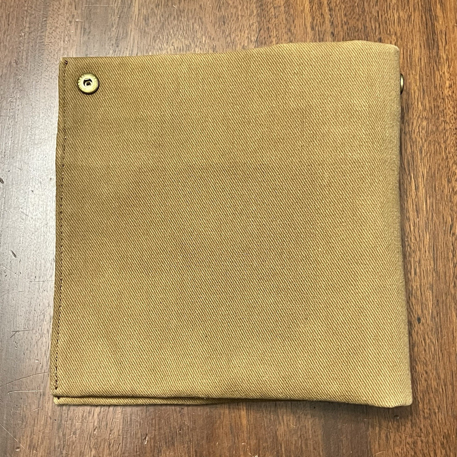Brooks Brothers Heavy Duty Tan Canvas Pouch with Snap-on Buttons