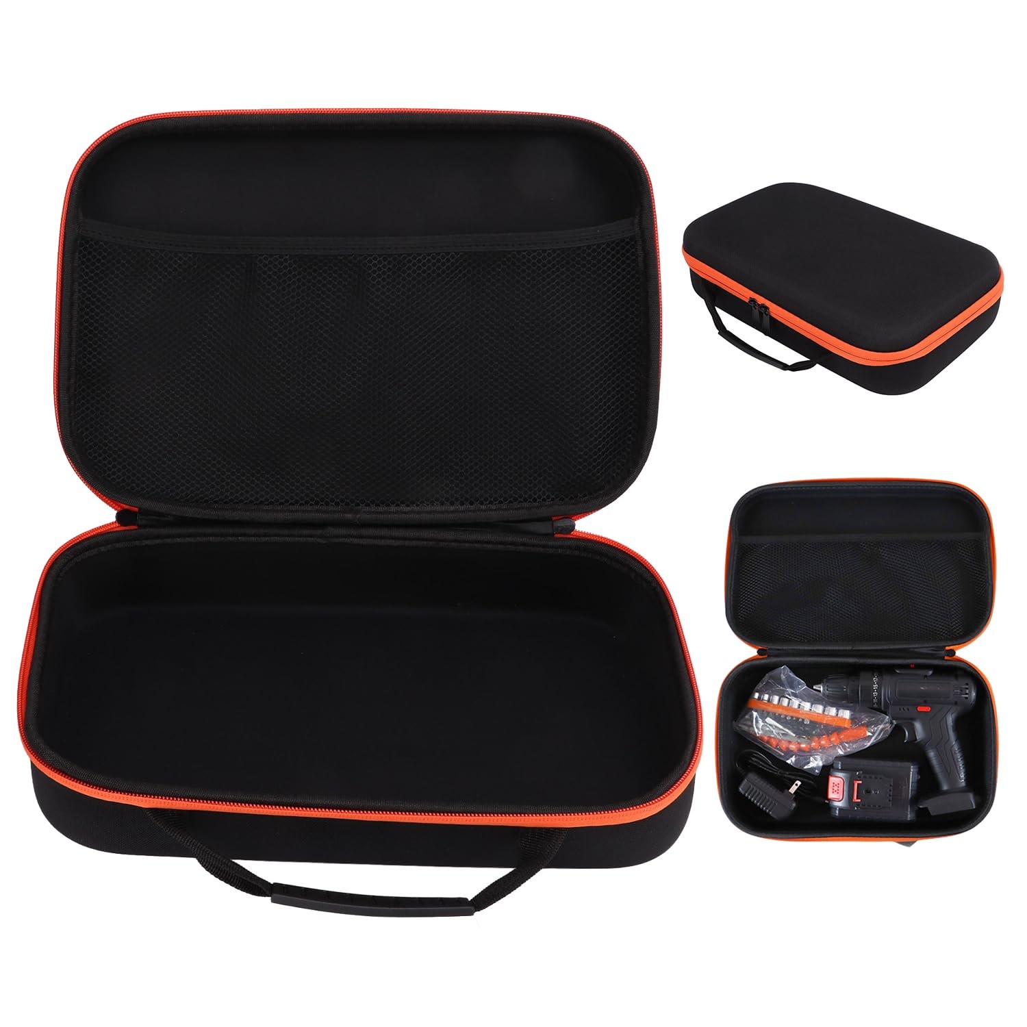 12.6×8.7in Drill Bag Oxford Cloth Tool Bag Portable Tool Storage Box with Han…