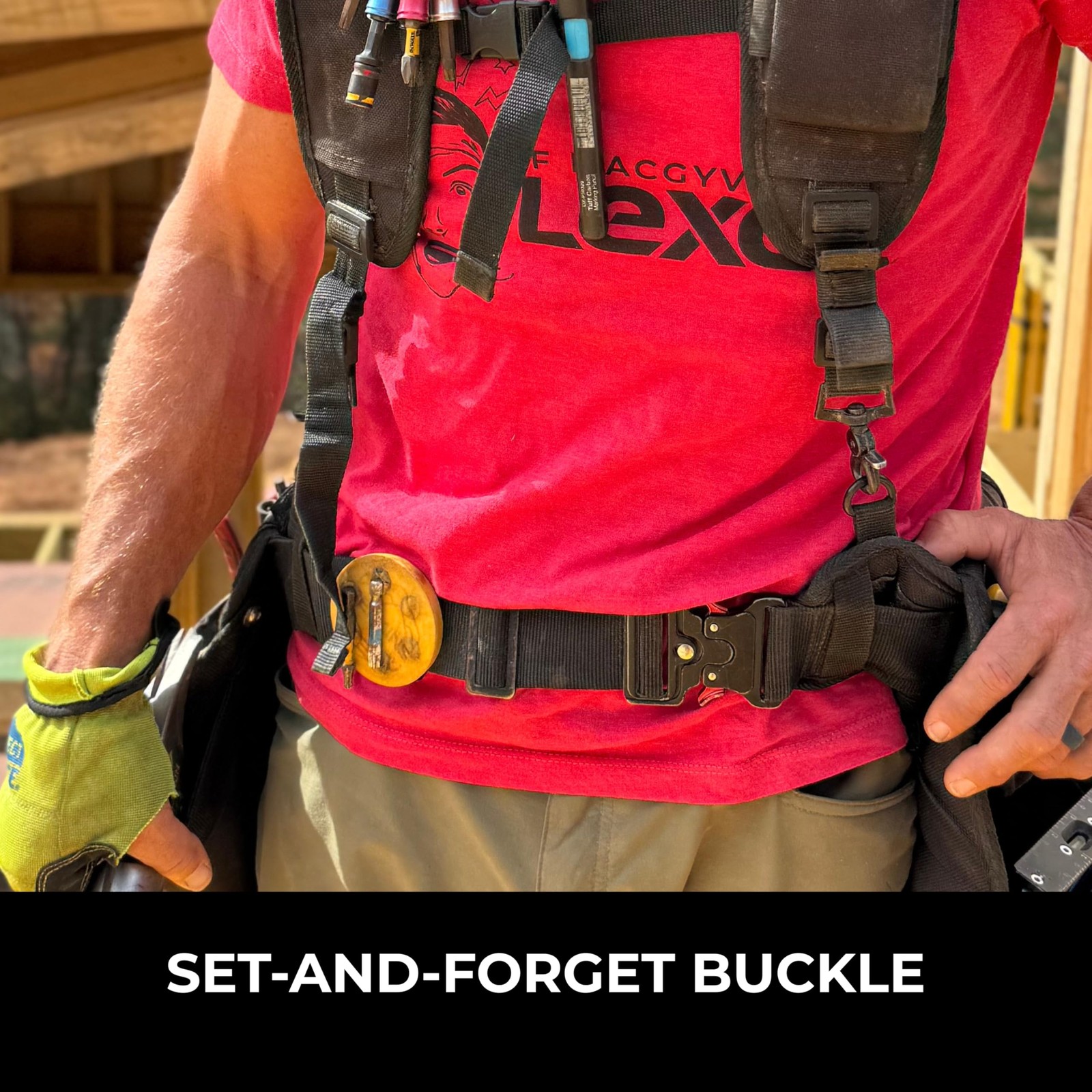 Perkins Builder Brothers Essential Tool Belt Set With Suspenders, Ideal for Fra