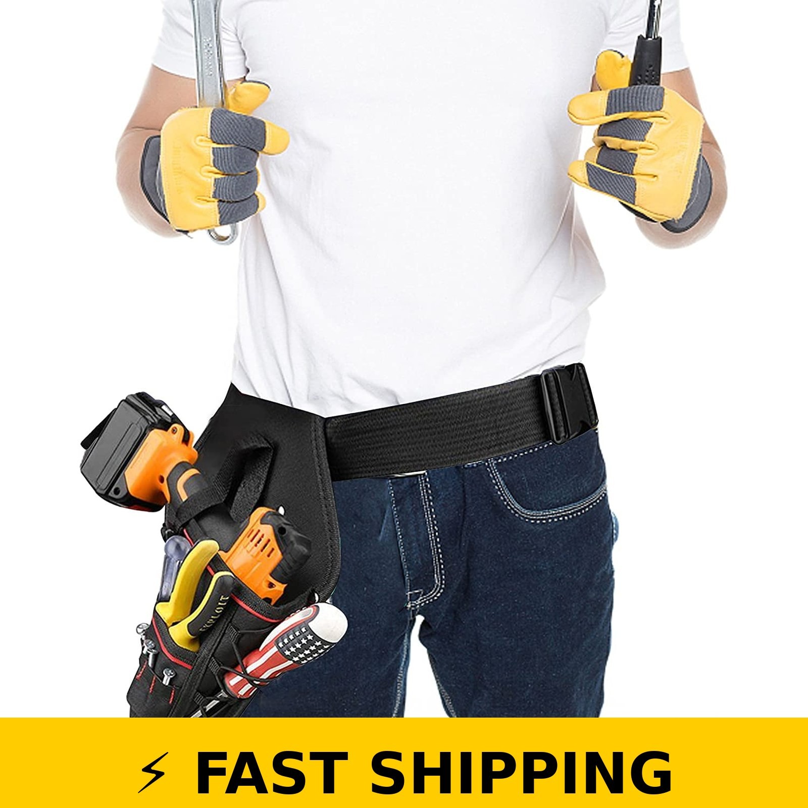 LYTIVAGEN 30cm Heavy-Duty Impact Drill Holster – Portable Tool Pouch