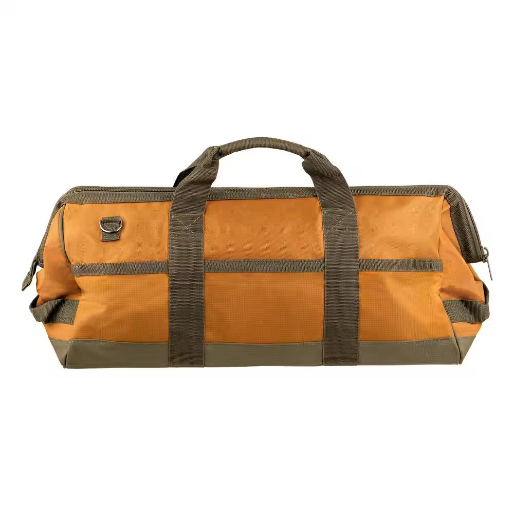 Gatemouth 24 In. Tool Bag in Brown and Green with 36 Pockets