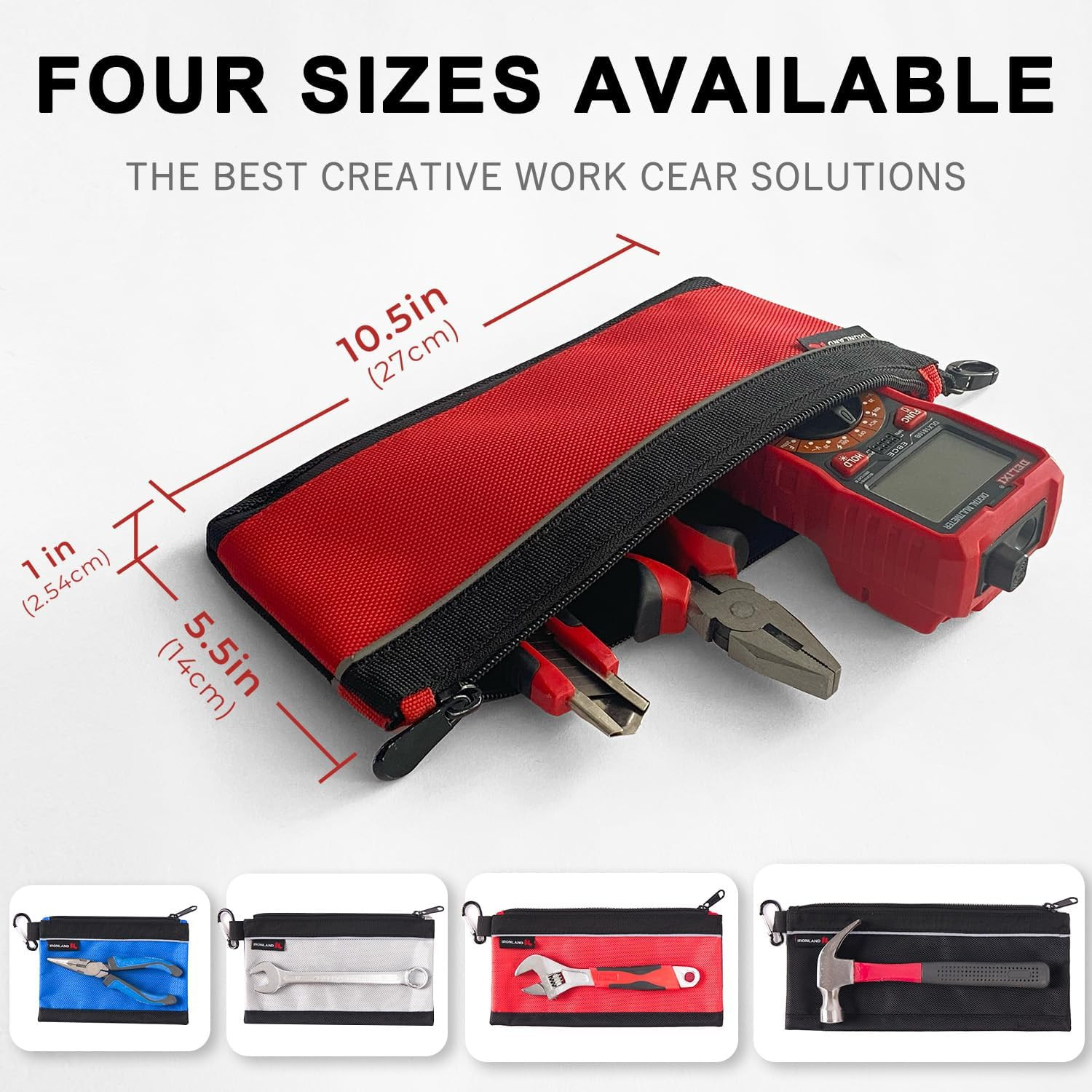 Small Tool Pouches with Zipper Premium Small Tool Bags Waterproof 1680D Pouch Ba