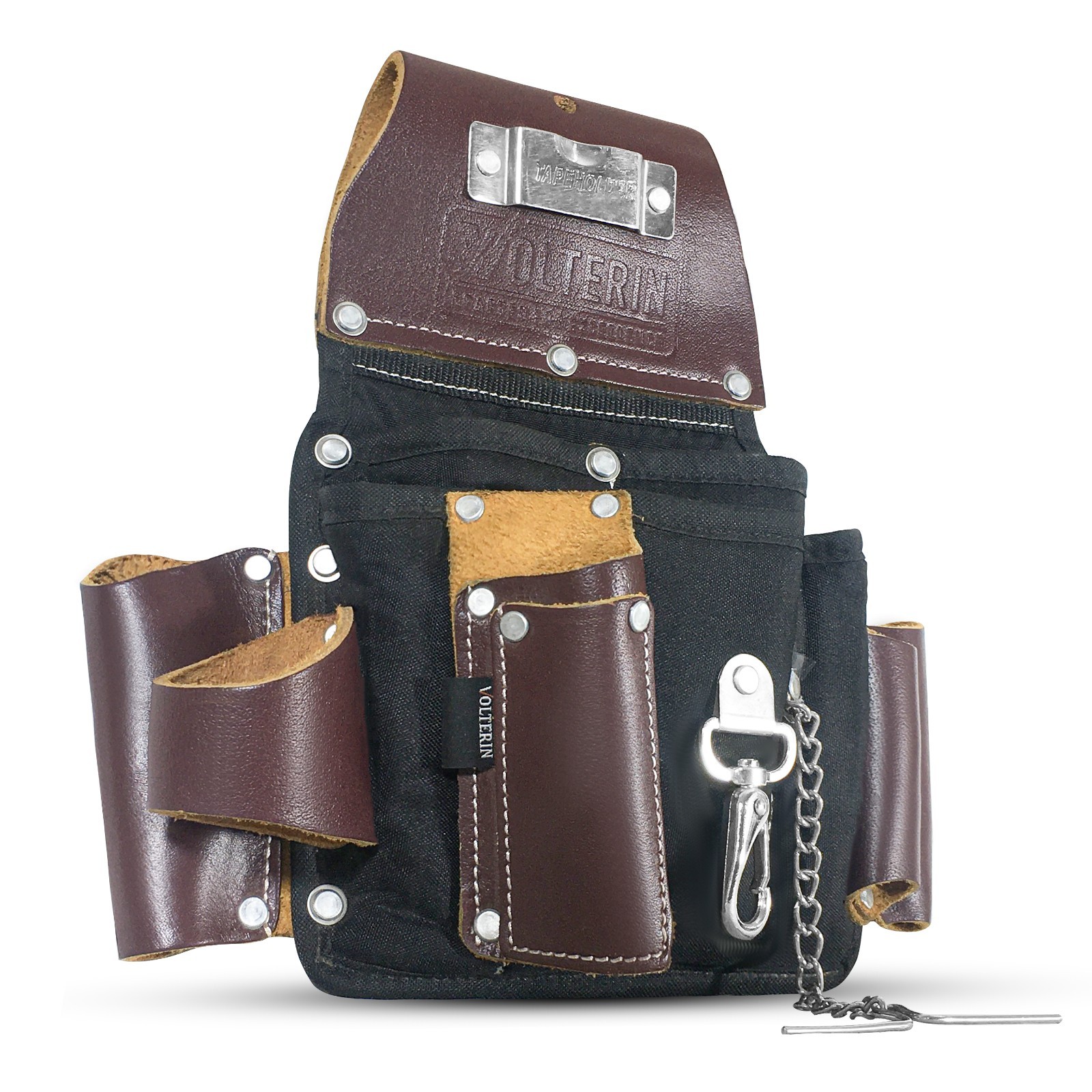 Nylon And Leather Electrician Tool Pouch – Essential Work Apron Tool Bag