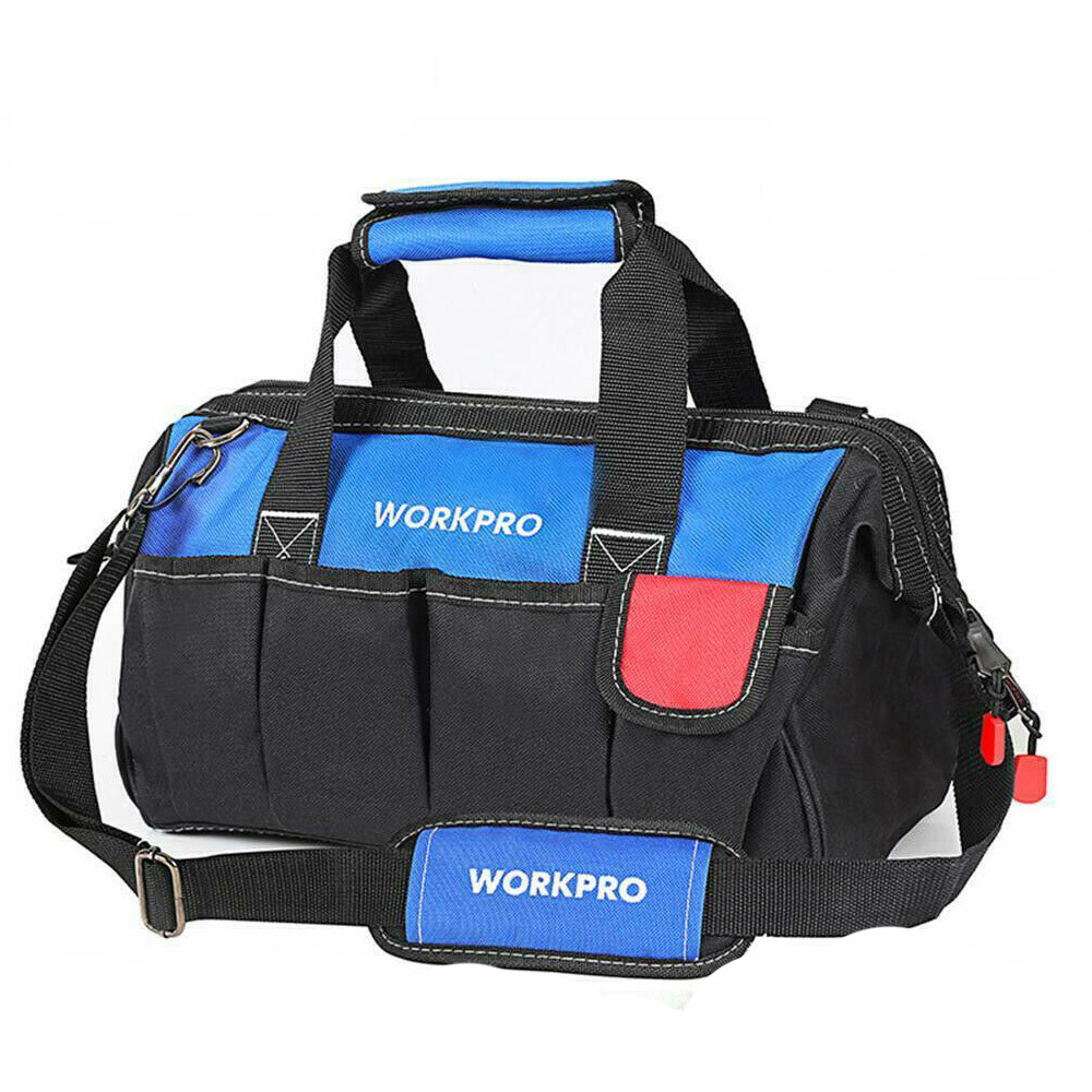 WORKPRO 16»/18″ Durable Tool Bag Wide Mouth Waterproof Heavy Duty Tool Storage