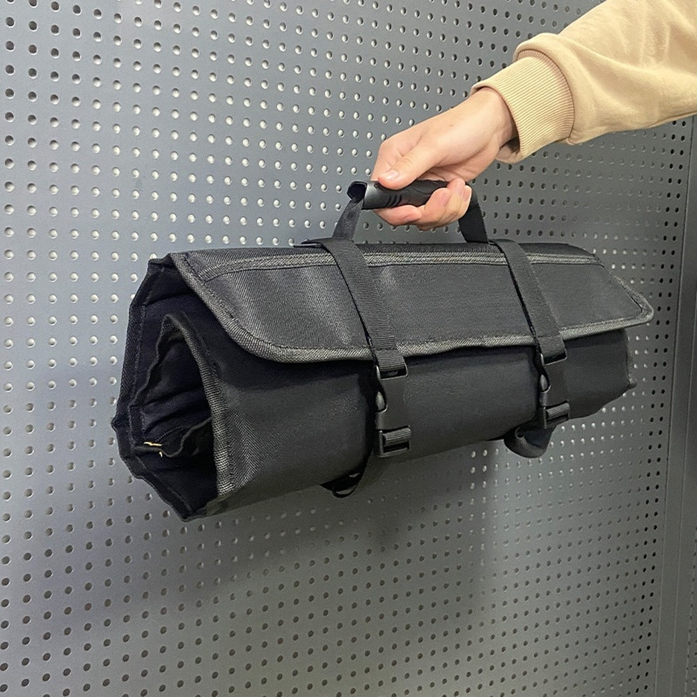 Roll Up Tool Bag 600D Oxford Cloth for Electrician Home Repair Storage