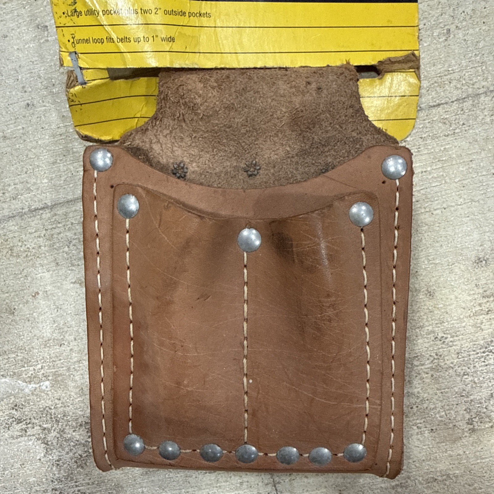 Klein Tools 5145 Leather 3-Pocket Utility Pouch