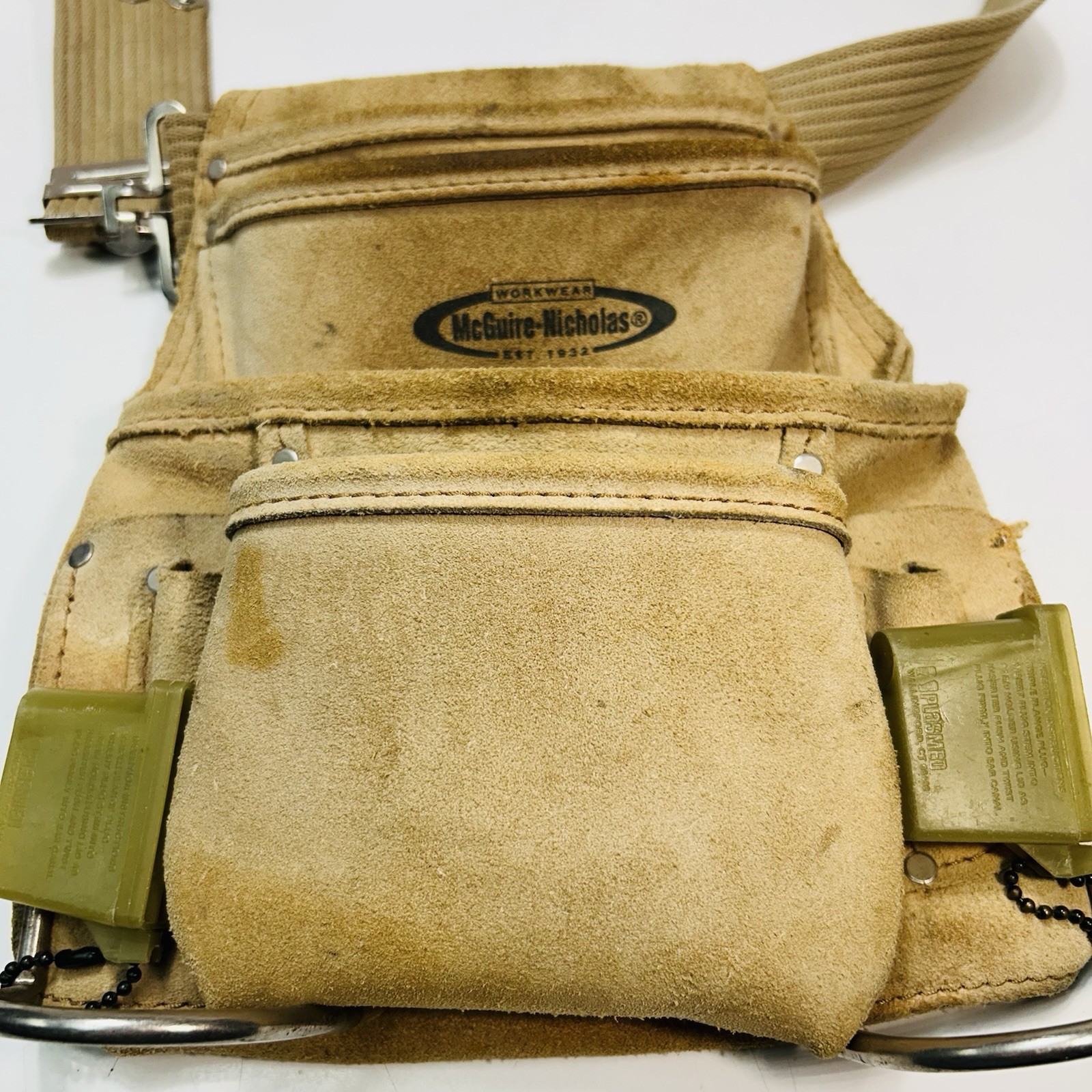 McGuire Nicholas Split Leather Tool Pouch Belt Carpenter Electrician Gear