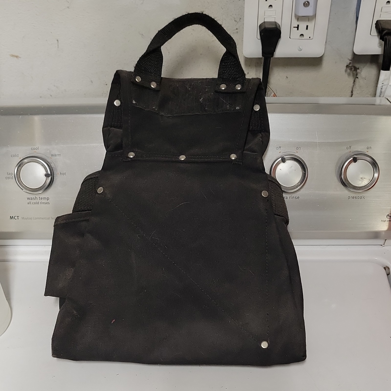 CLC Custom LeatherCraft Black Balstic Nylon Tool Pouch with Belt Loop And Handle