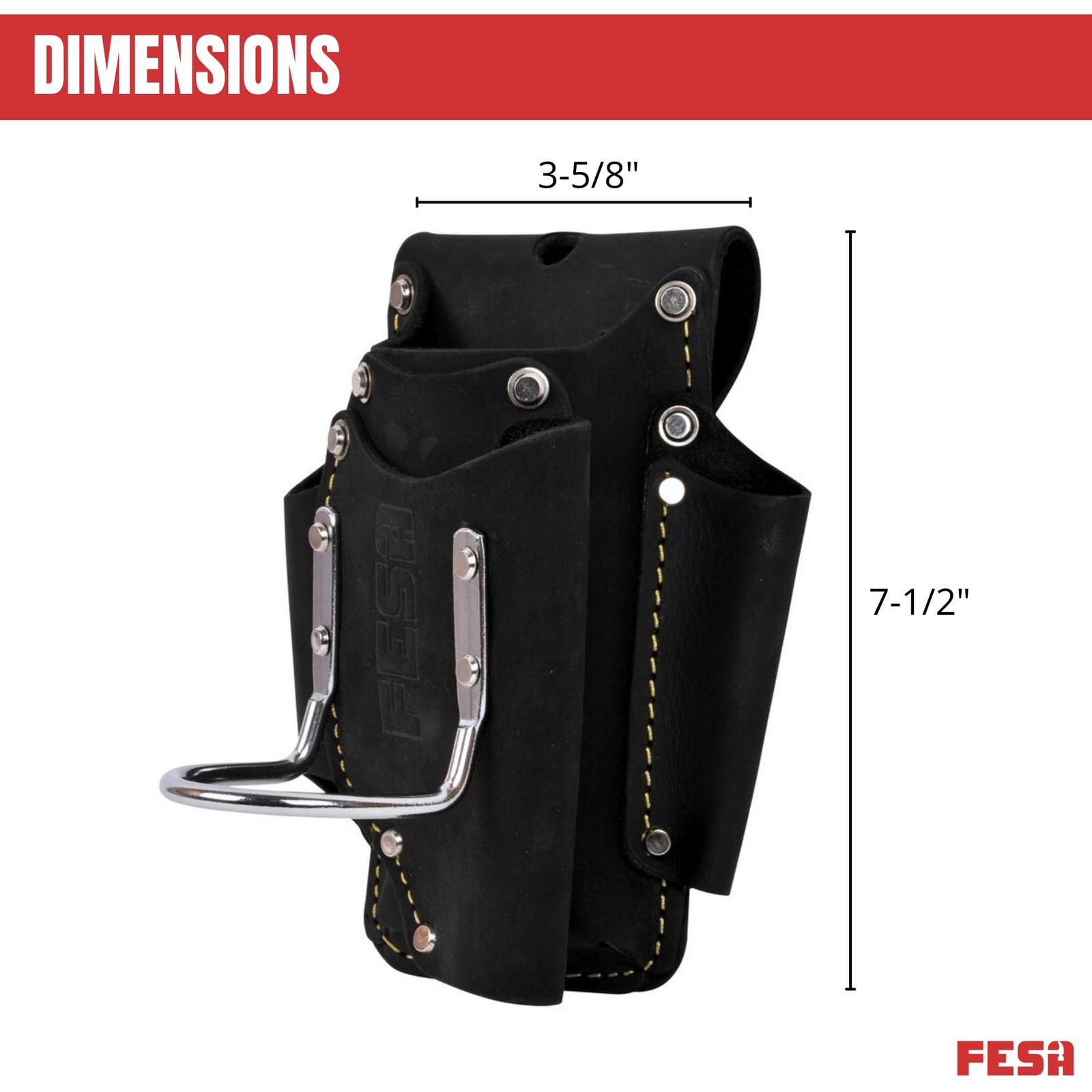 Small Leather Tool Pouch – 5-in-1 Heavy Top Grain Leather Small Tool Pouch wi…