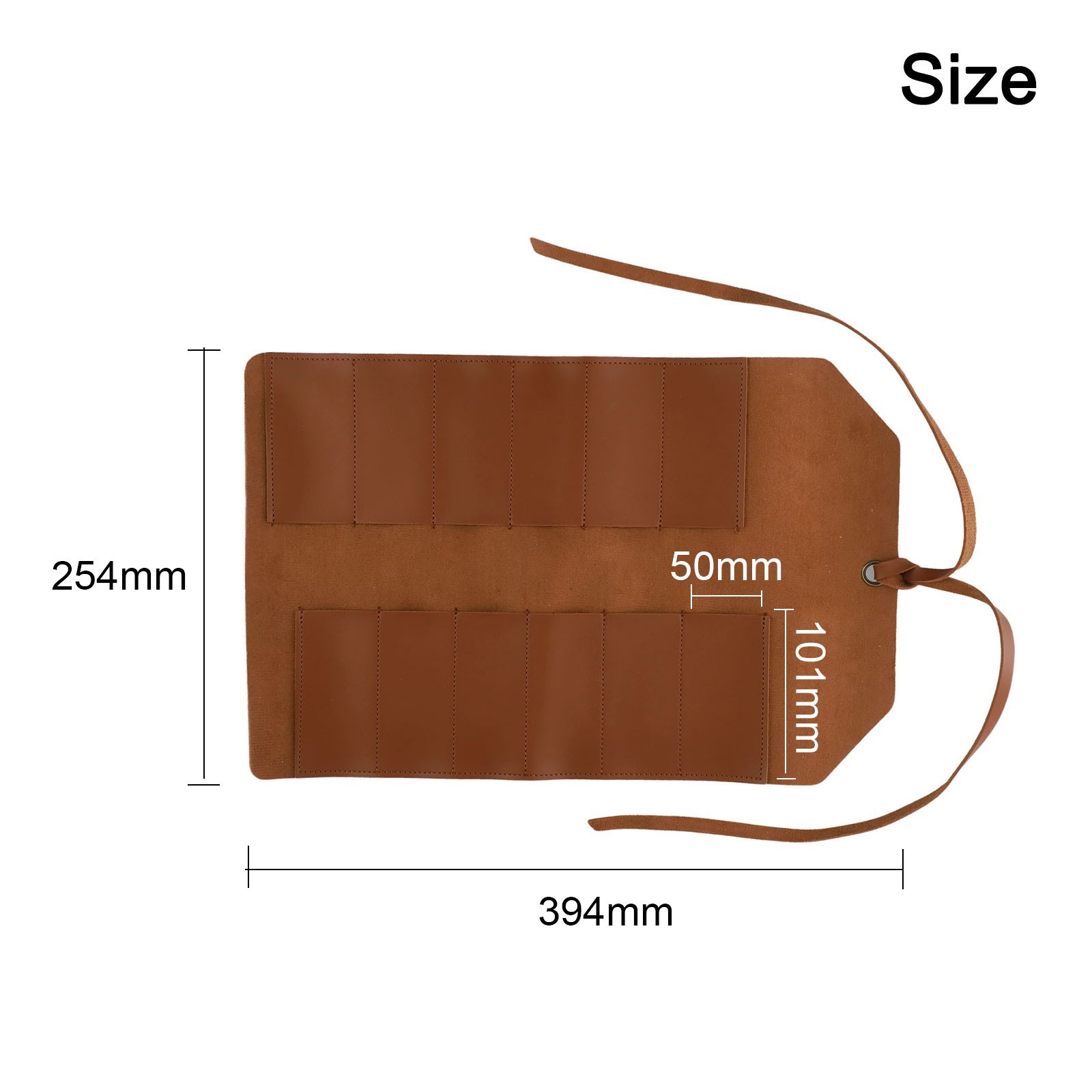 Classic Leather Tool Roll Bag for Compact and Organized Hardware Storage