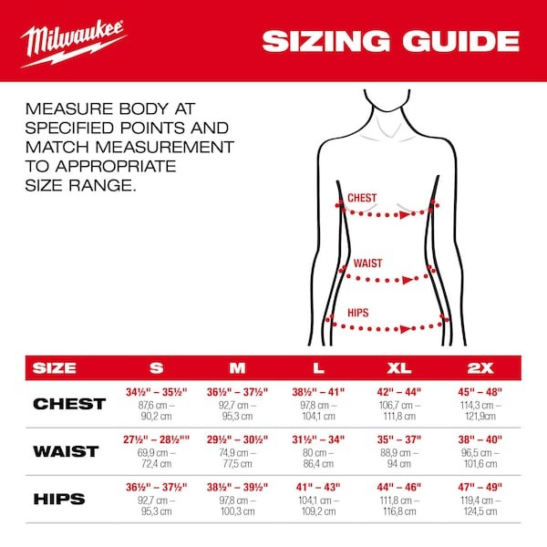 Milwaukee Tool F300b-212X Axis Heated Vest, Polyester, 2 To 8 Hours Heating