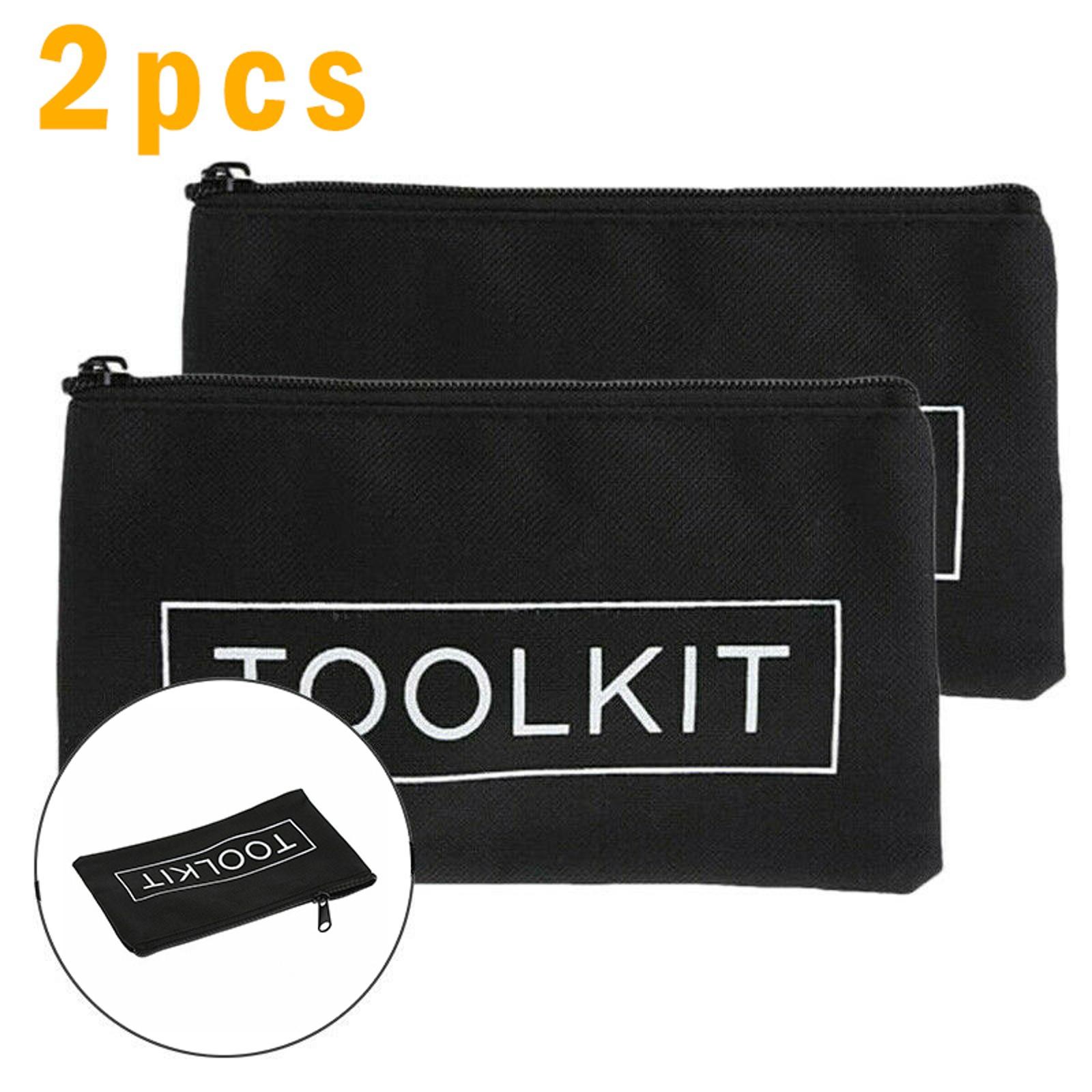 2Pcs 19*11cm Waterproof Oxford Cloth Organizer Pouch Zipper Tool Bag Gadgets B