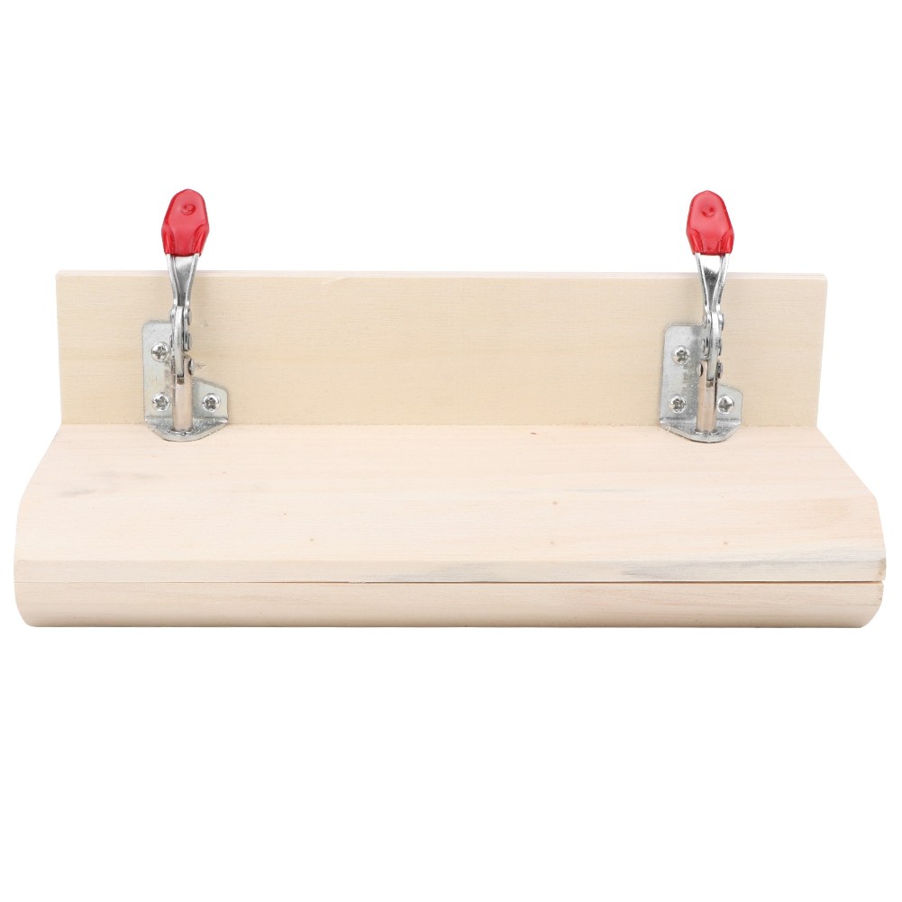 〆 HandStitched Sewing Horizontal Leathercraft Wooden Table Clamp Stitching