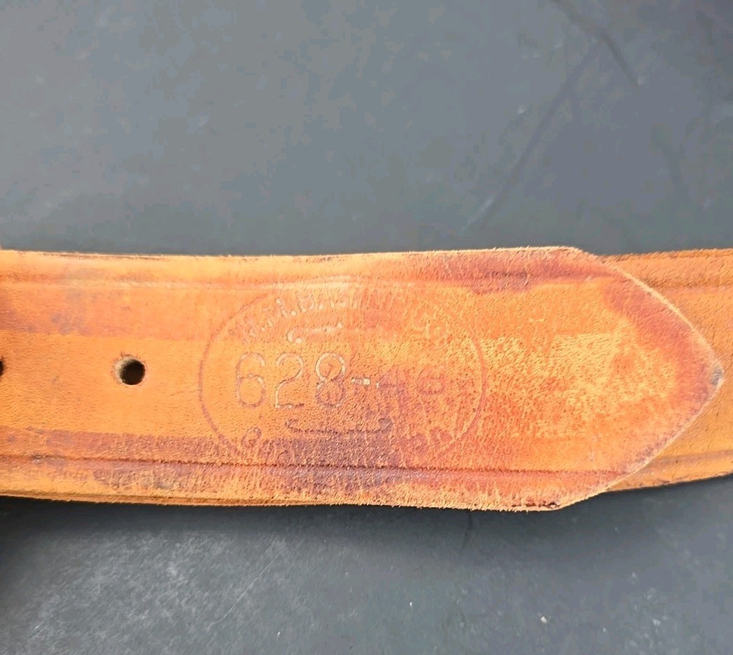 Vintage W. M. Bashlin Co. Linesman Tool Belt, #628-46 100% Distressed Leather