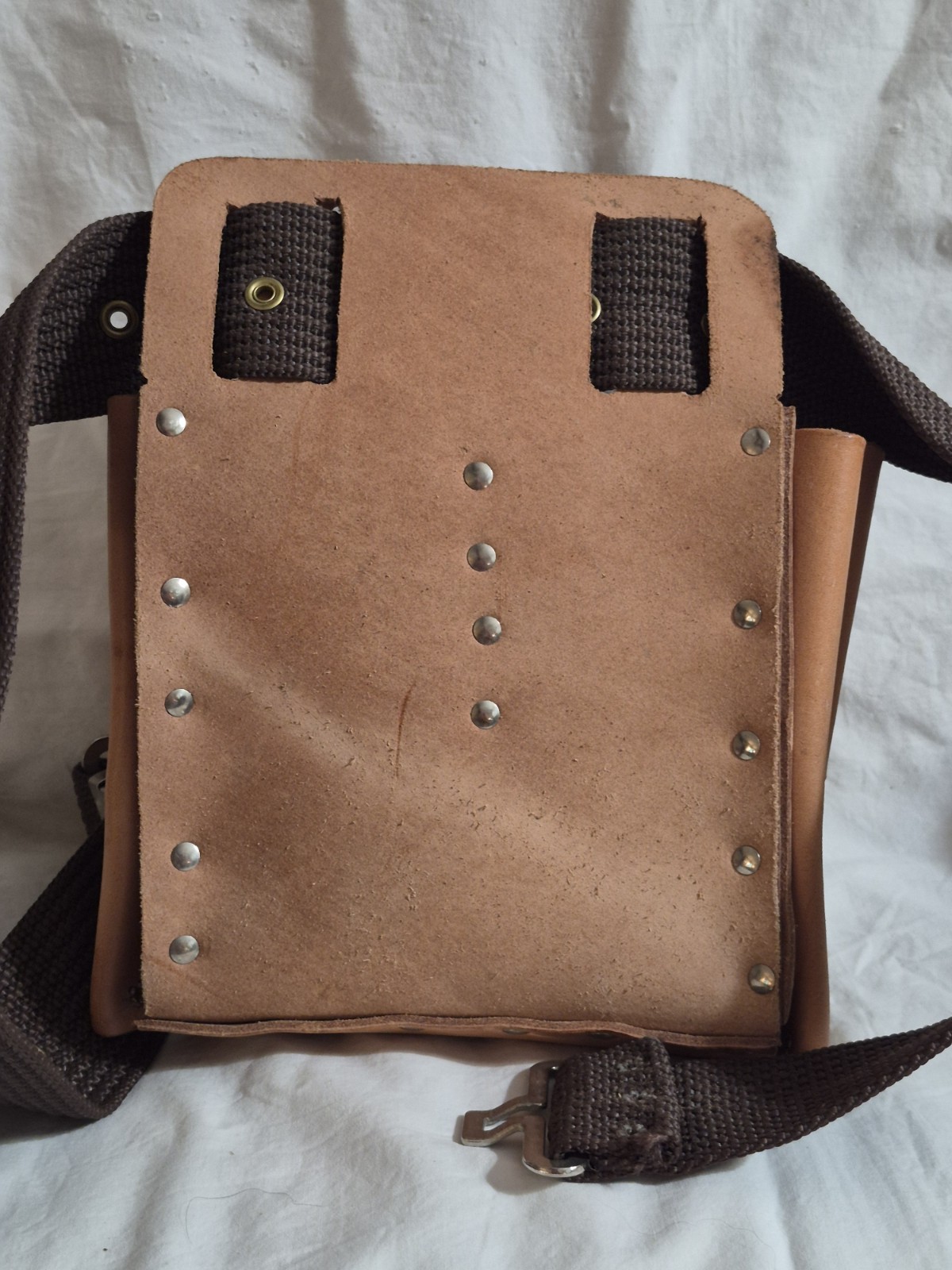 Klein Tools 5165 Leather Tool Pouch 10 Pocket, Tan Made in USA + 5202ML Belt NEW