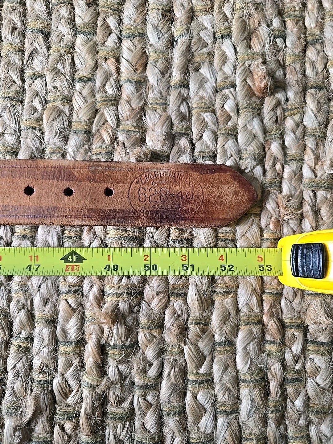 Vintage W. M. Bashlin Co. Linesman Tool Belt, #628-46 100% Distressed Leather