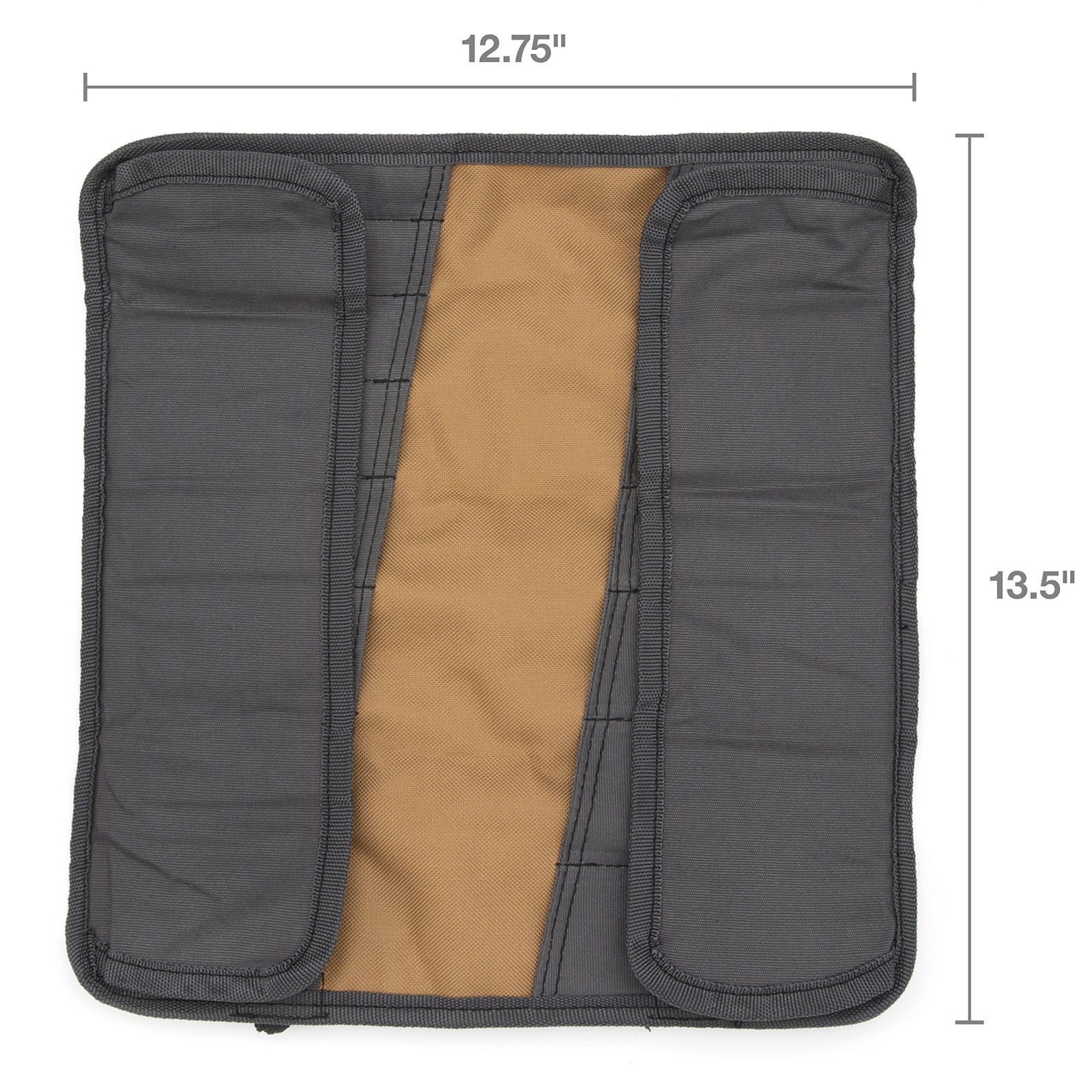 Durable Canvas Tool Organizer Roll for Mechanics – 16 Pockets, 13.5″x12.75″ Grey