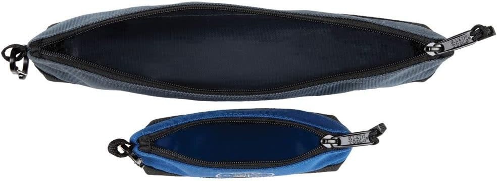 55559 Stand-Up Zipper Bag Tool Pouch with Carabiners, 7-Inch Blue and 14-Inch Gr