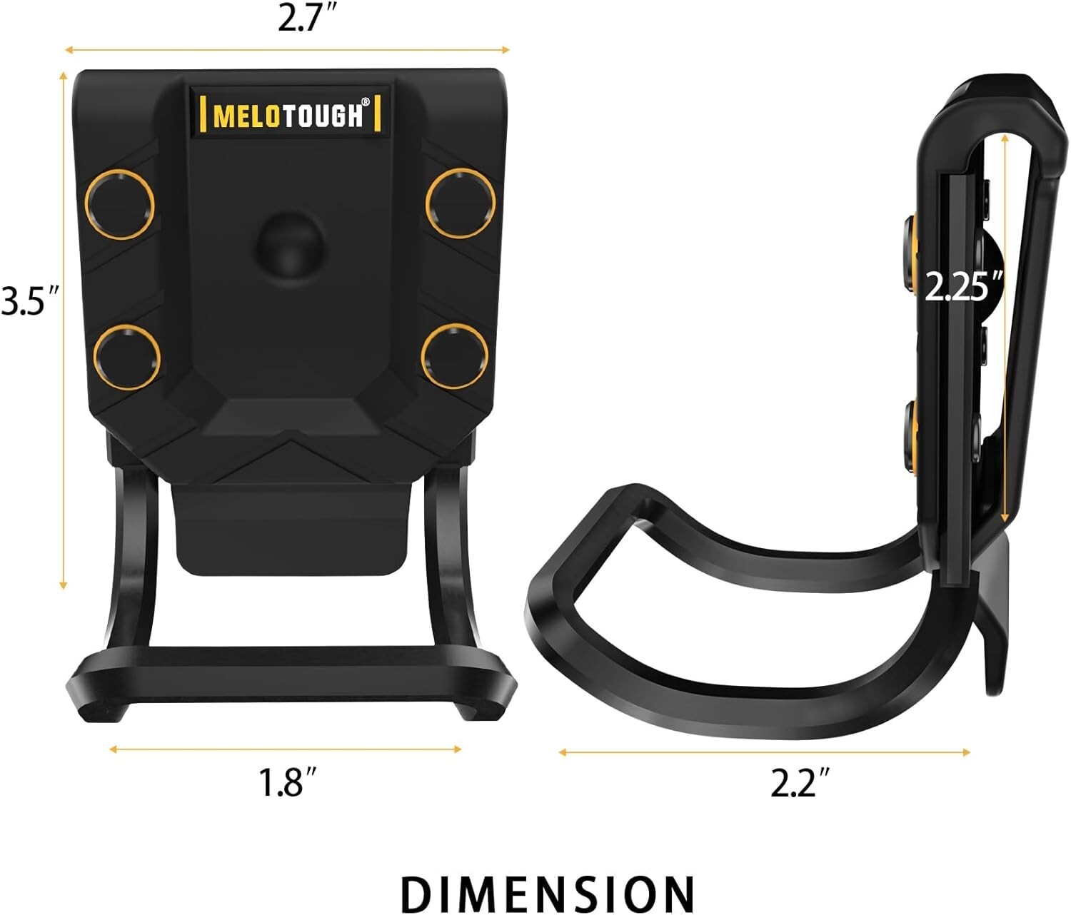 MELOTOUGH Hammer Holder for Belt, Hammer Loop 2.7 «Lx2.9 «Wx3.5 «H