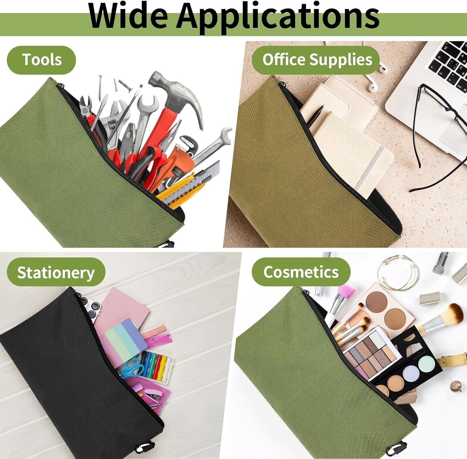 Durable Multipurpose Tool Pouch Set – Waterproof Storage Organizer, 12.6×7 in