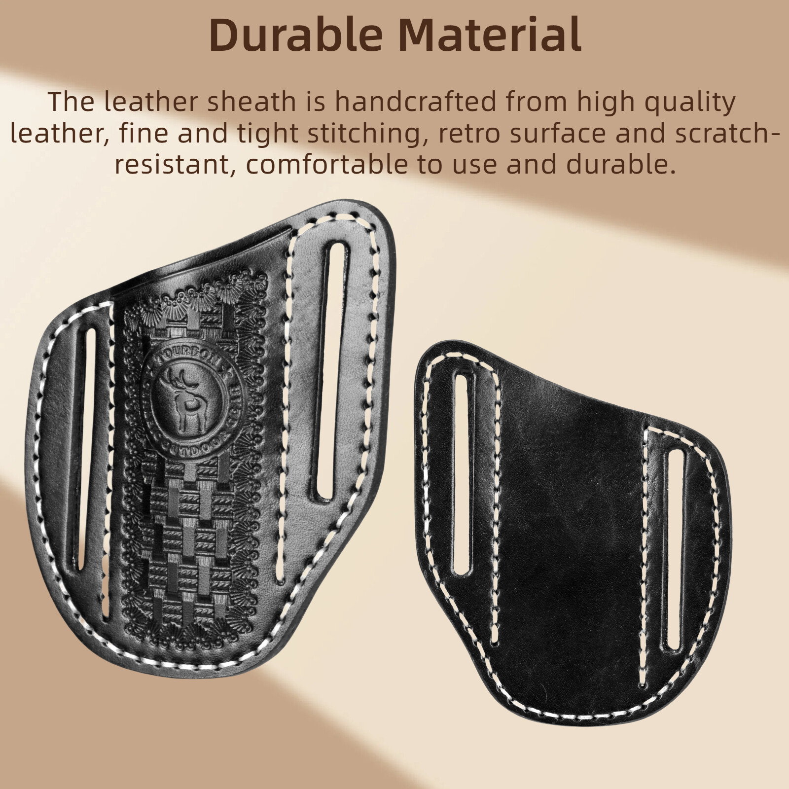 Tourbon Leather Folding Knife Sheath Belt Tool Carry Pouch Knives Case