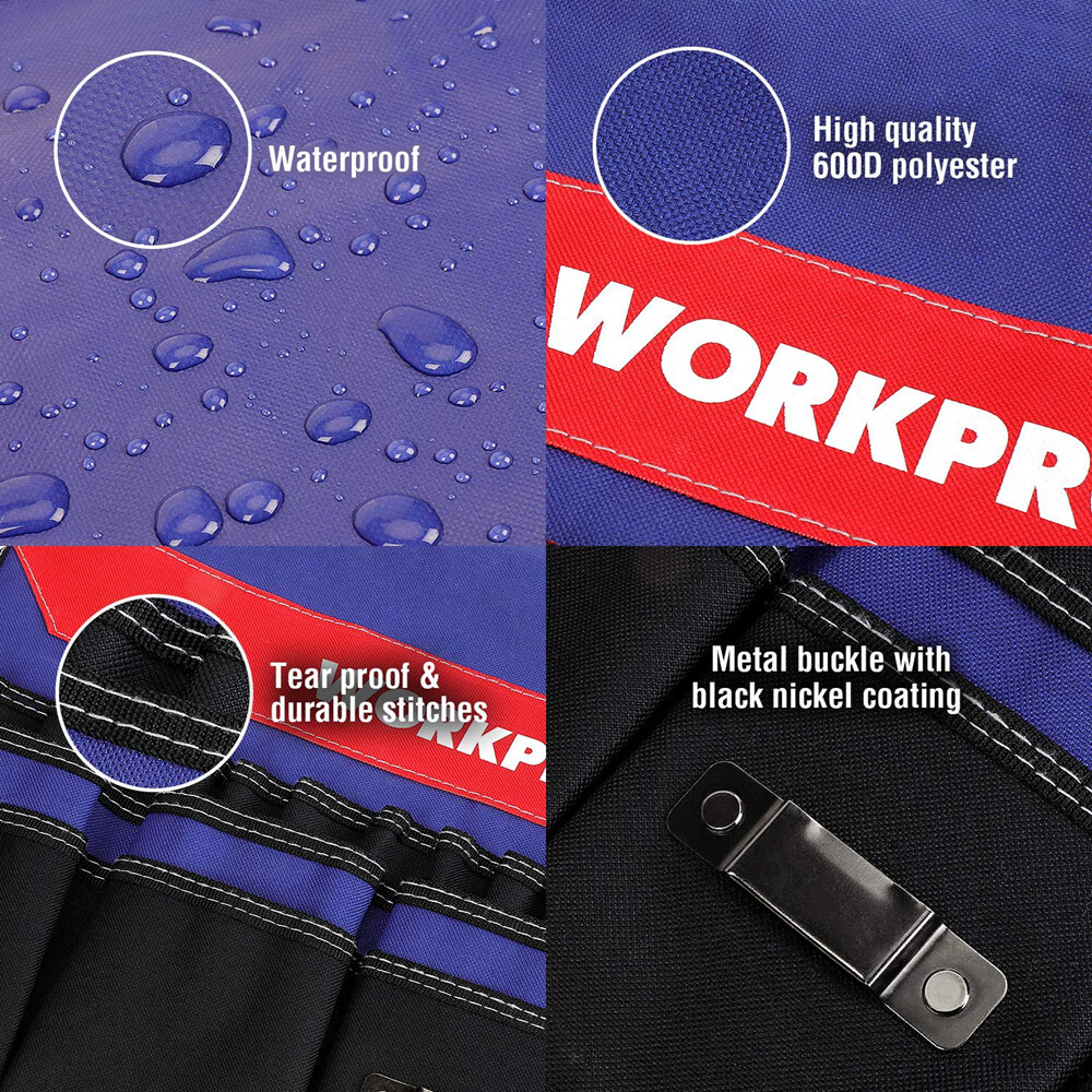 WORKPRO Bucket Tool Organizer with 51 Pockets Fits to 3.5-5 Gallon Bucket USA