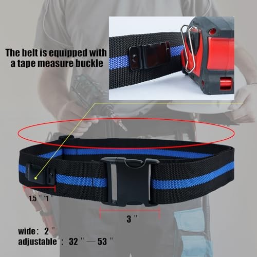 Drill Holster Set 3-in-1 with Magnetic Wristband Tool Belt & Bit Pouch Black