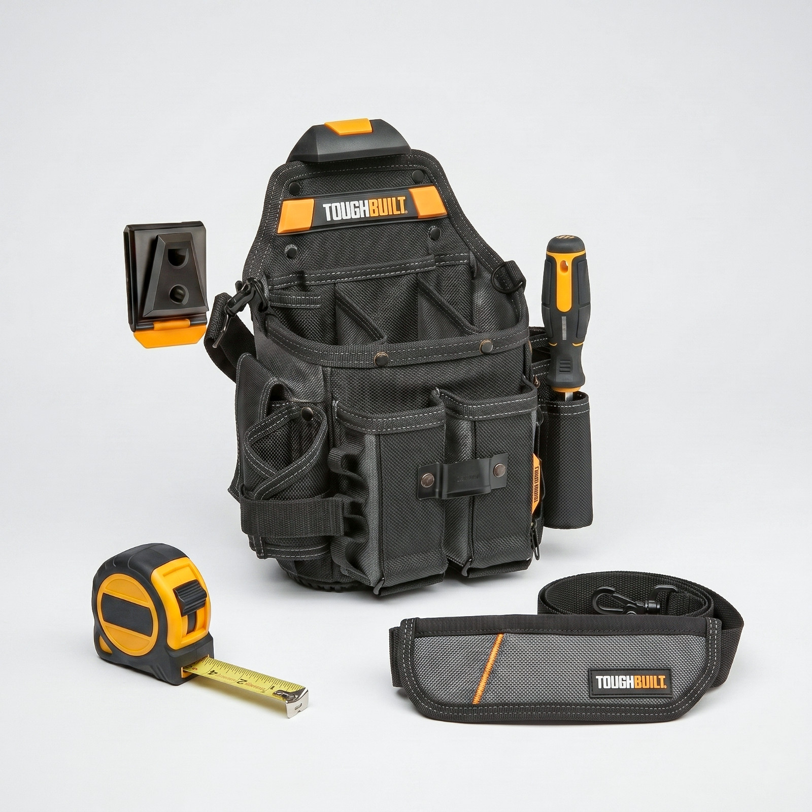 TOUGHBUILT TB-CT-114 Journeyman Electrician Pouch 21 Pockets w/ Shoulder Strap