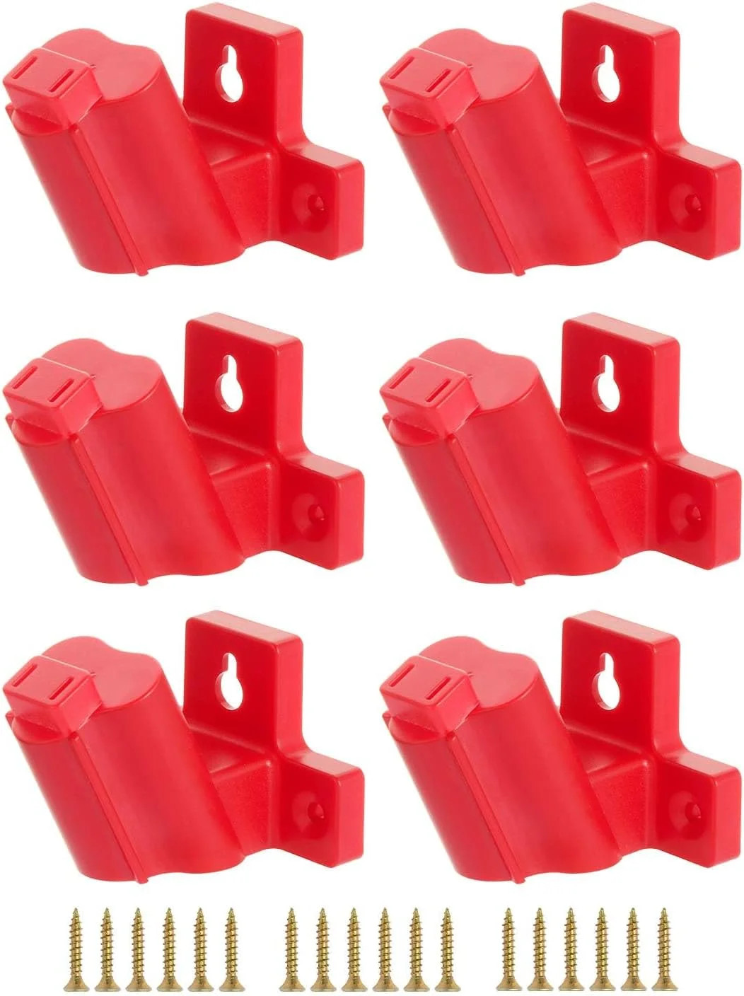 6-Pack Tool Holder Compatible with Milwaukee M12 12V Power Tools, Wall Mount Org