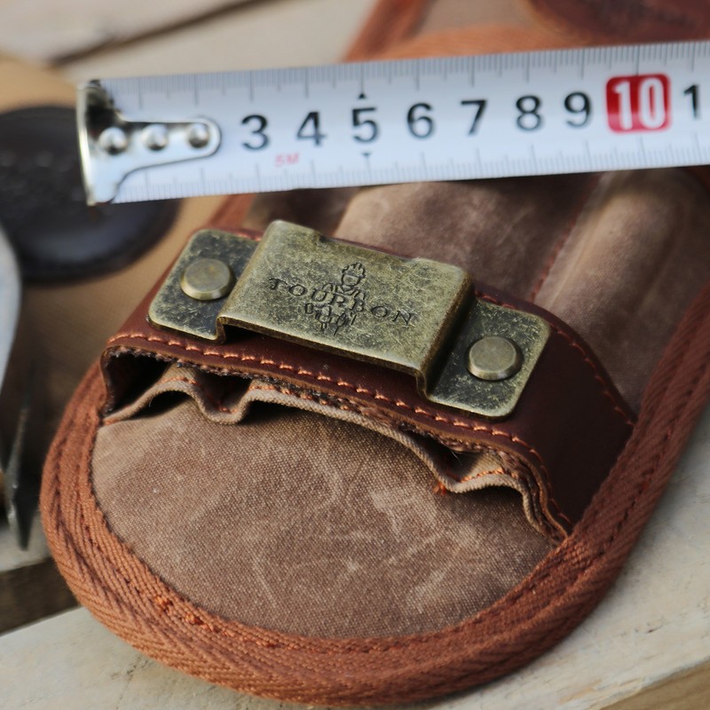 Tourbon Canvas Wrench Holder Spanner Pocket Tape Measure Clip Framer Tool Pouch
