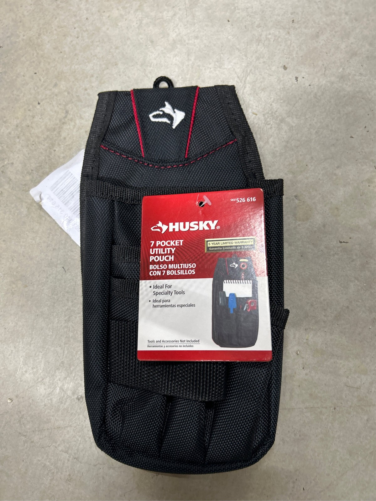 7-Pocket Black Utility Tool Pouch