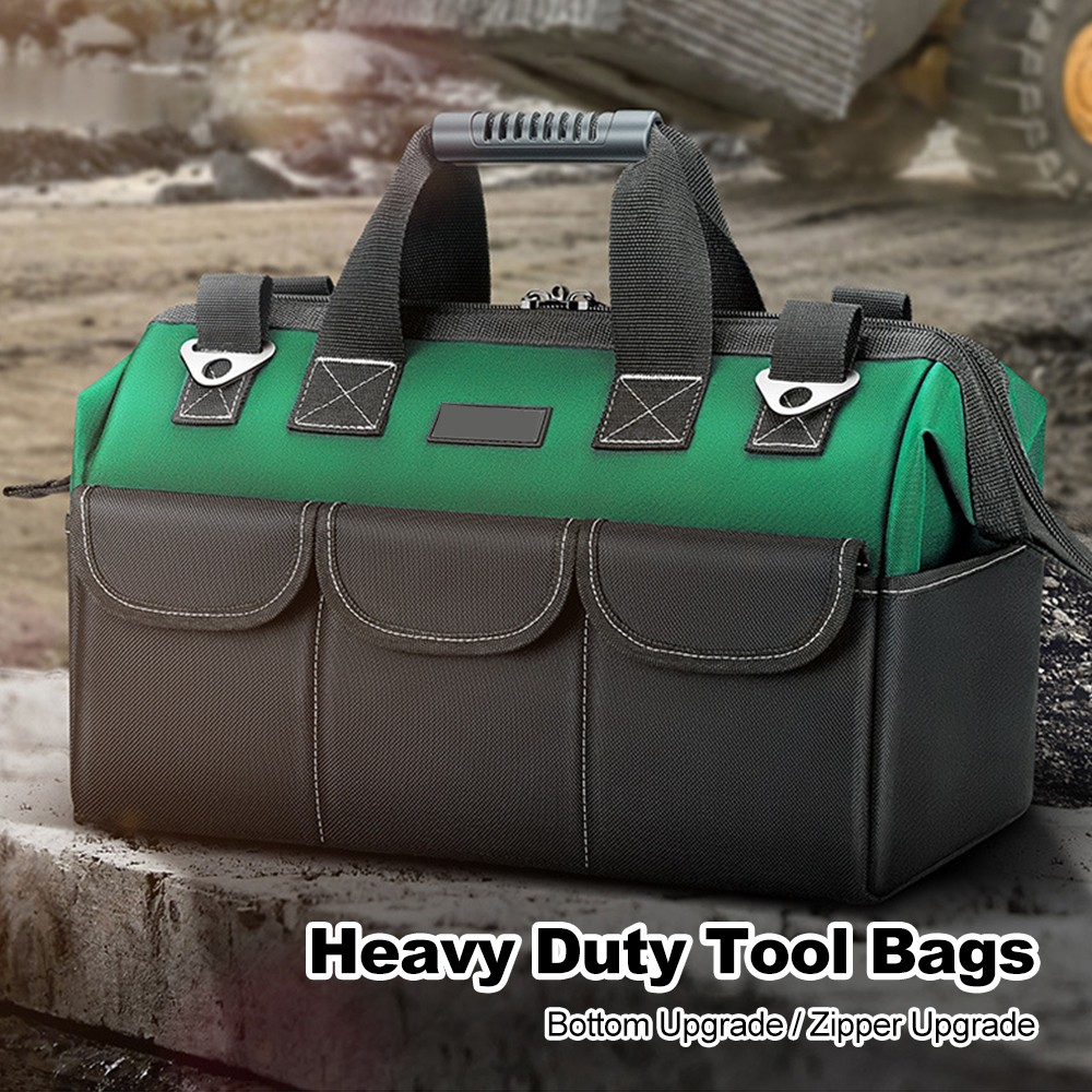 16-inch Tool Bag Heavy Duty Tool Bags 600D Oxford Cloth Wide Mouth Electrician